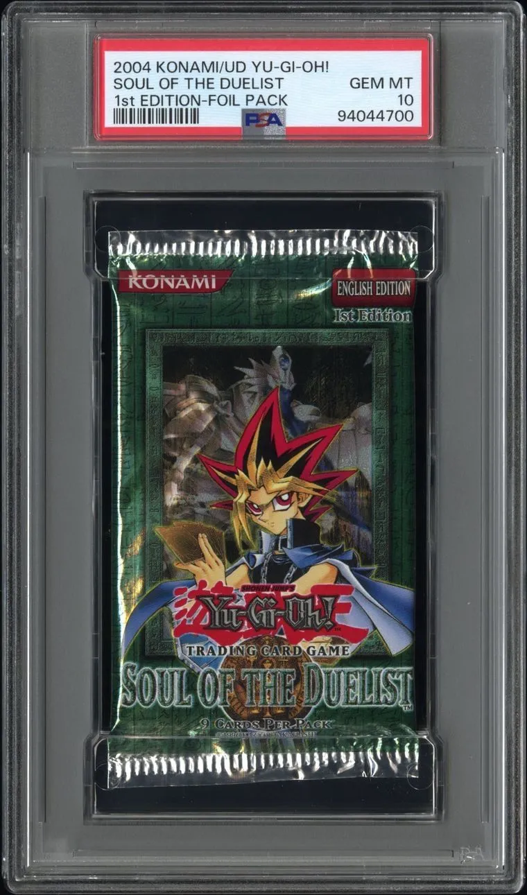 Product image for PSA 10 Yu-Gi-Oh! 2004 Soul of the Duelist 1st edition Graded Pack