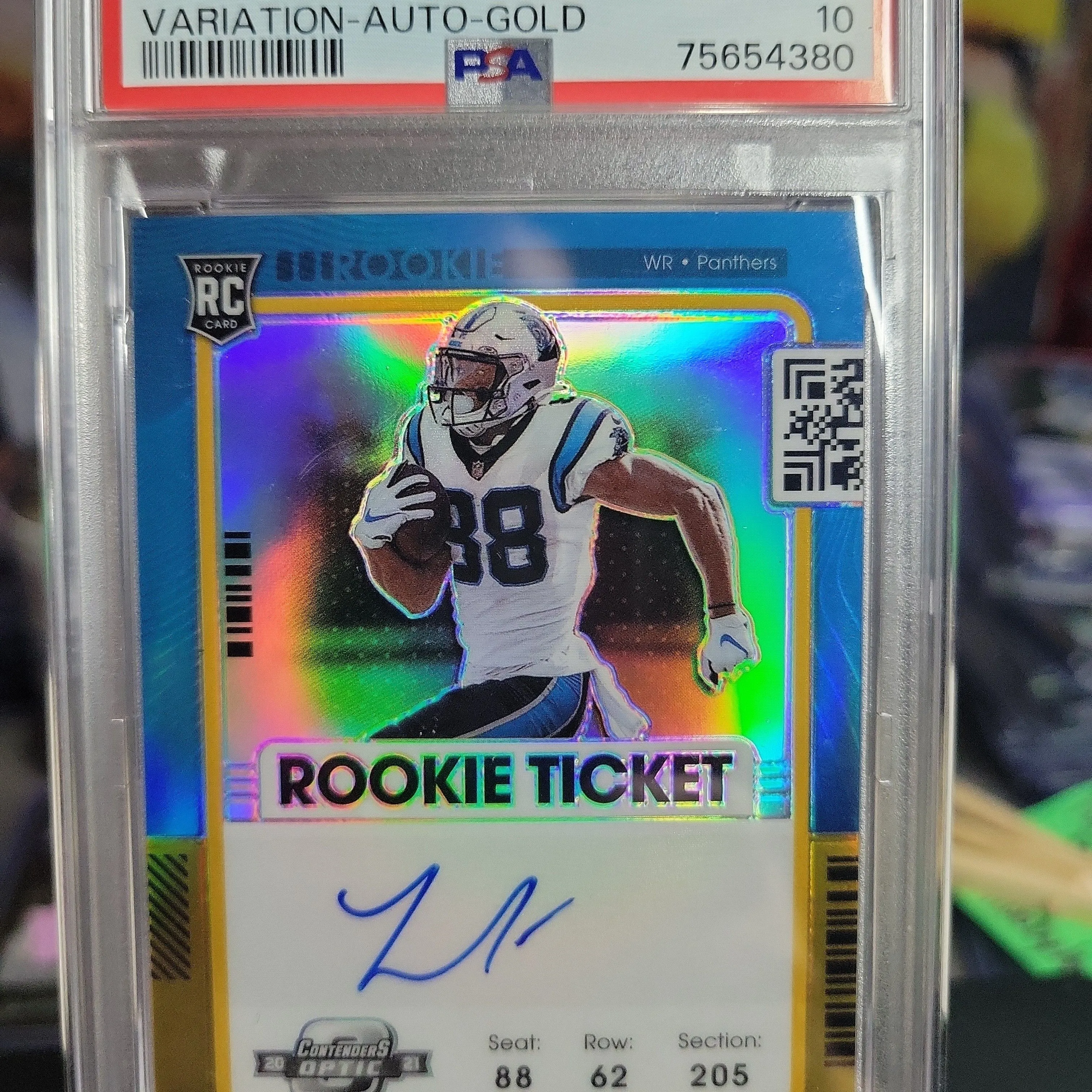 Product image for 2021 Panini Contenders Optic Terrace Marshall Jr. 120 Variation-Auto-Gold PSA GEM MT 10