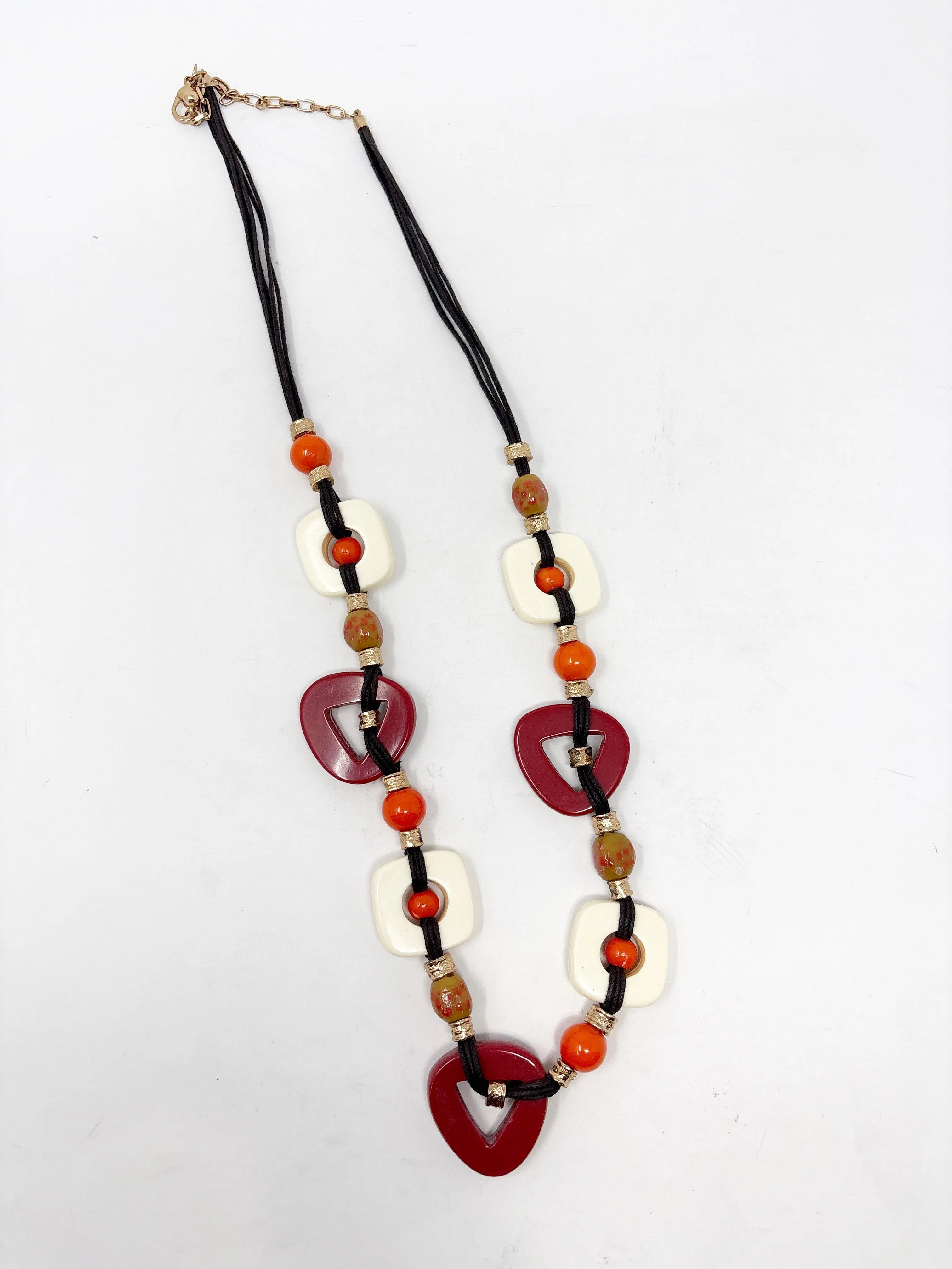 Product image for #293 Chico's Red, White, Orange Necklace