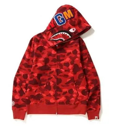 Product image for M - Bape Shark WGM Hoodie Red Camo
