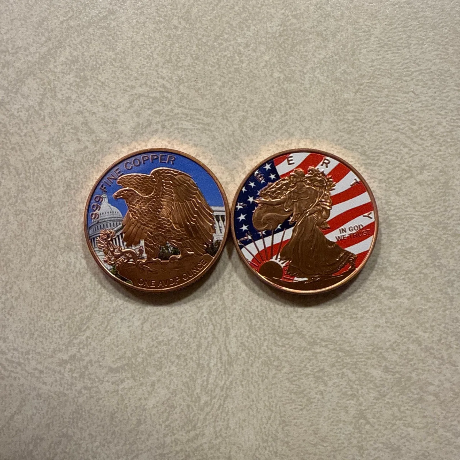Product image for Colorized copper walking liberty