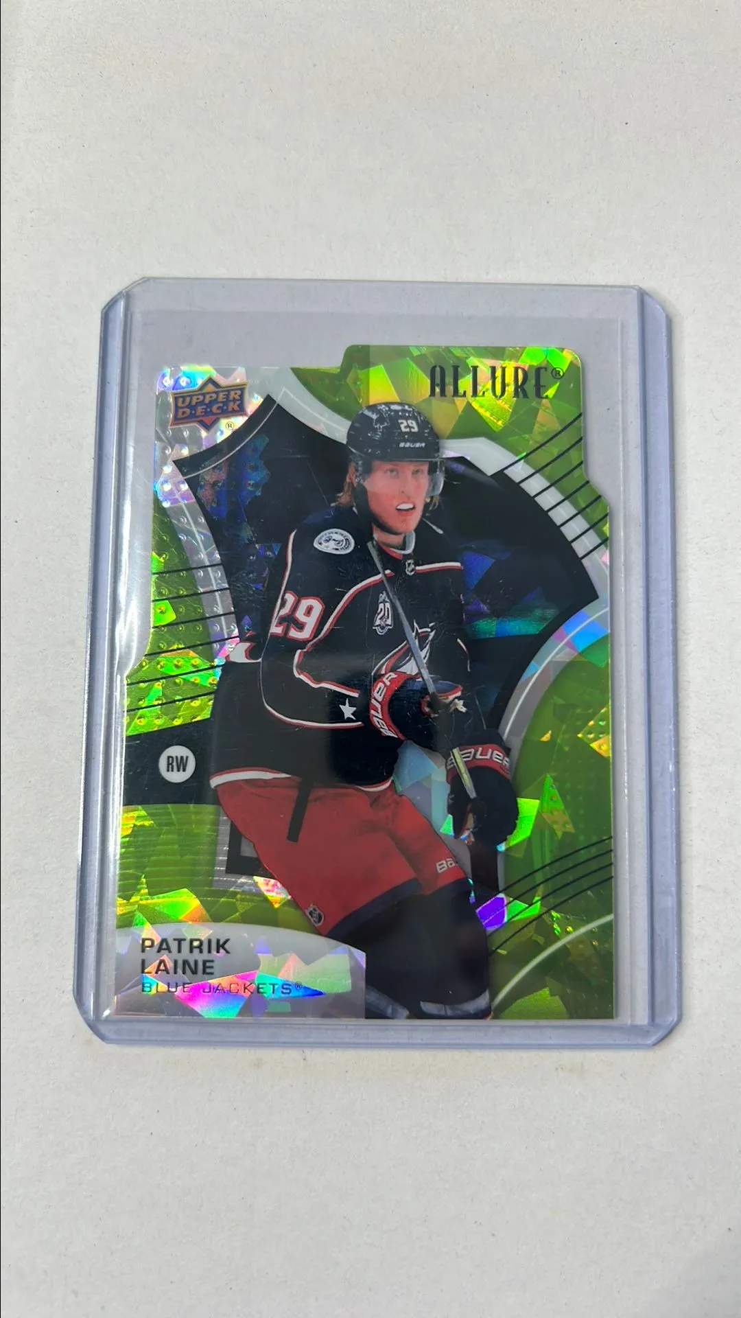 Product image for PATRIK LAINE /99  Montreal Canadiens GREEN RAINBOW DIECUT /99 ALLURE LIME