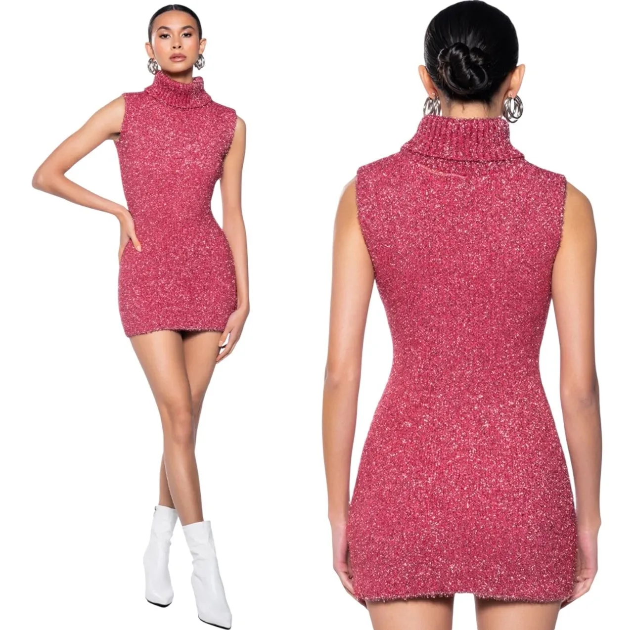 Product image for 200. MEDIUM // AKIRA SPARK FOR LIFE KNIT GLITTER DRESS