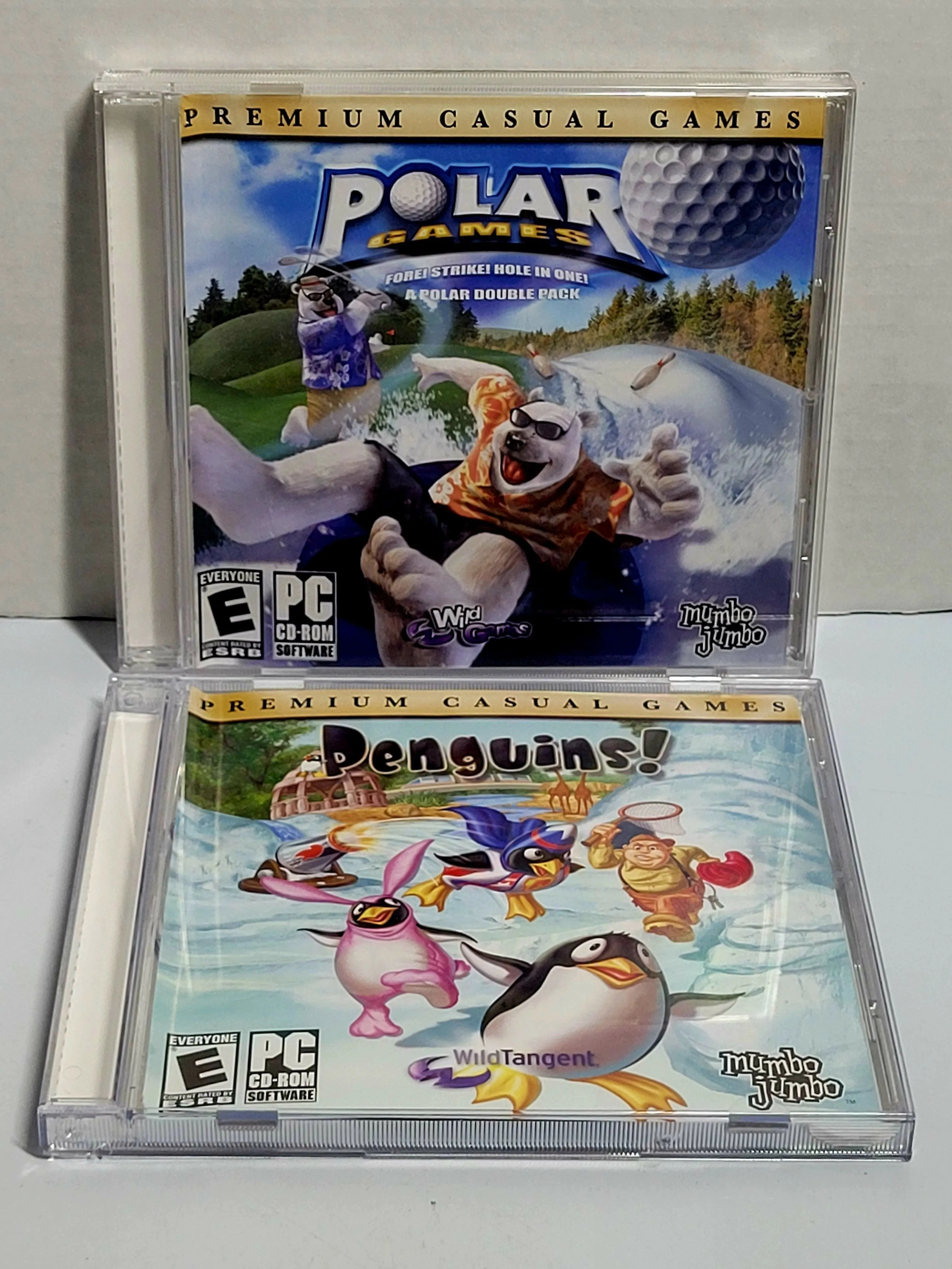 Product image for (Lot Of 2) Penguins & Polar Games (PC CD-ROM, 2006) Mumbo Jumbo Premium Games. Very Good Condition. 