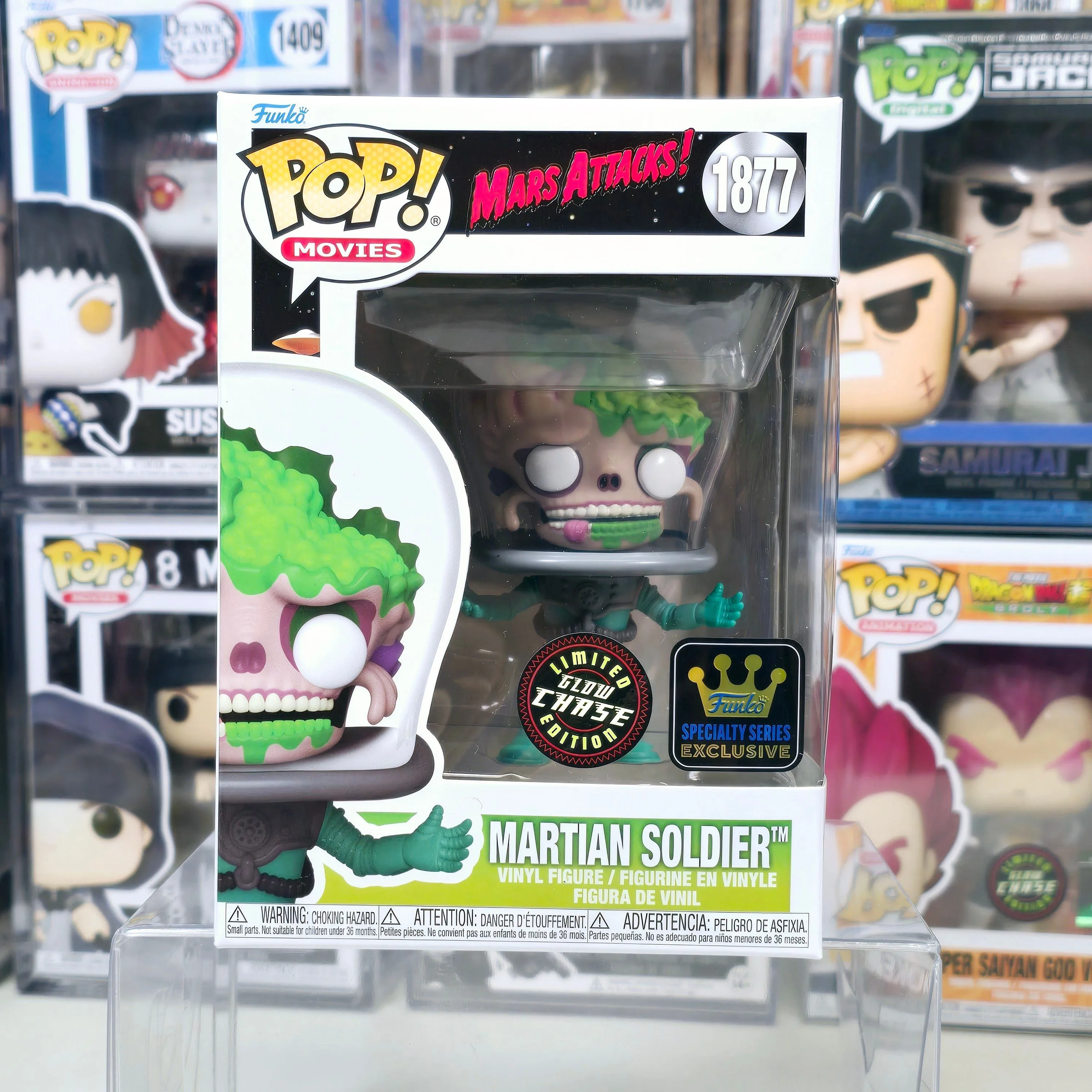 Product image for Movies - Mars Attacks! Martian Soldier (Glow Chase) Funko Specialty Series Exclusive Funko Pop 1877