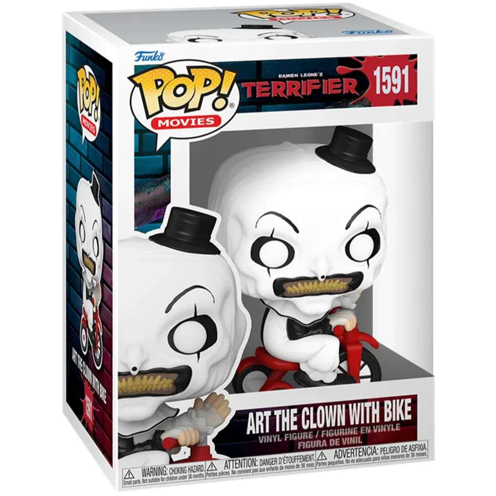 Product image for Terrifier - Art the Clown (with Bike) - #1591 - Movies - Funko Pop!