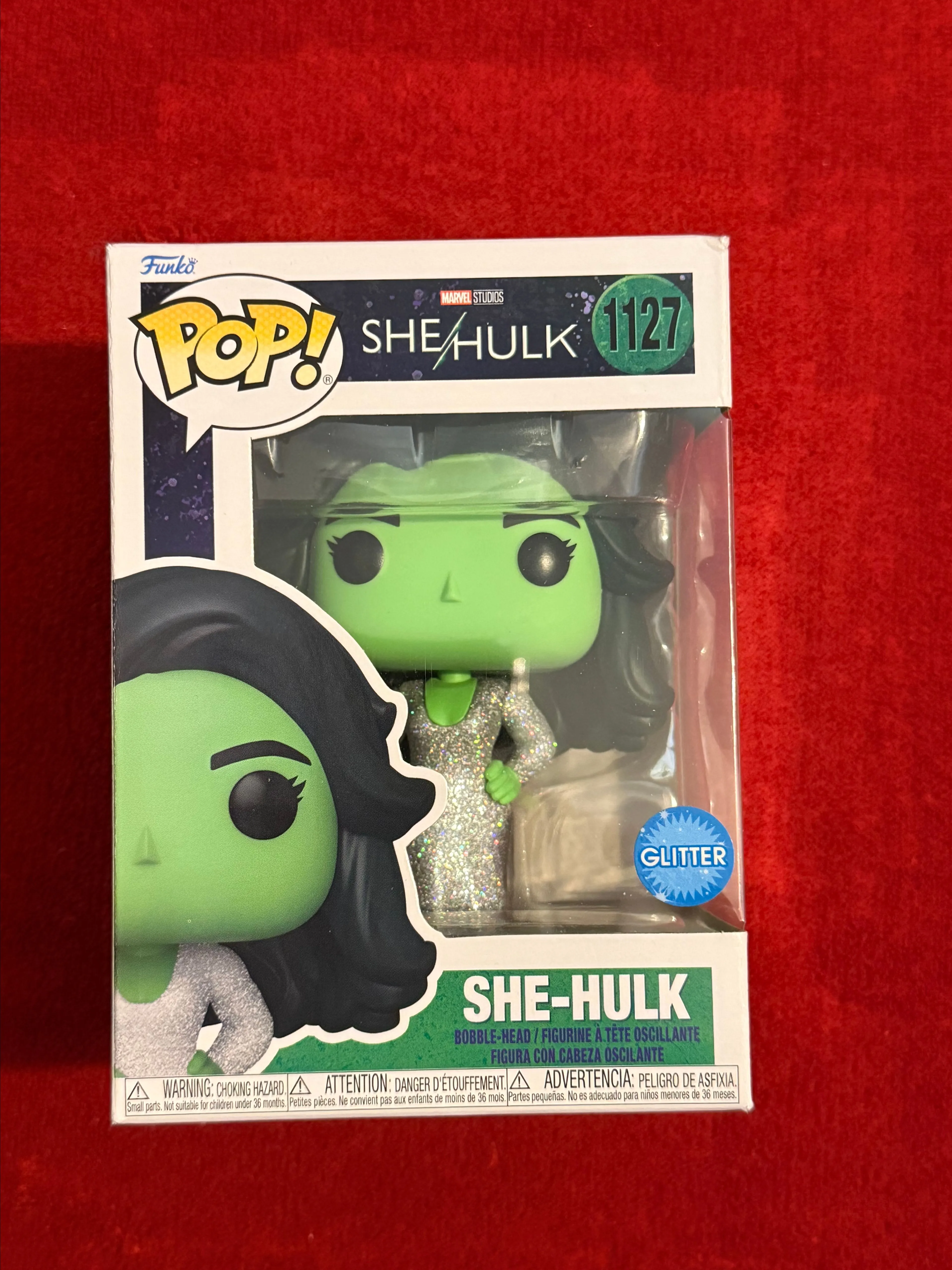 Product image for Funko Pop Disney Marvel She Hulk #1127 Glitter Exclusive