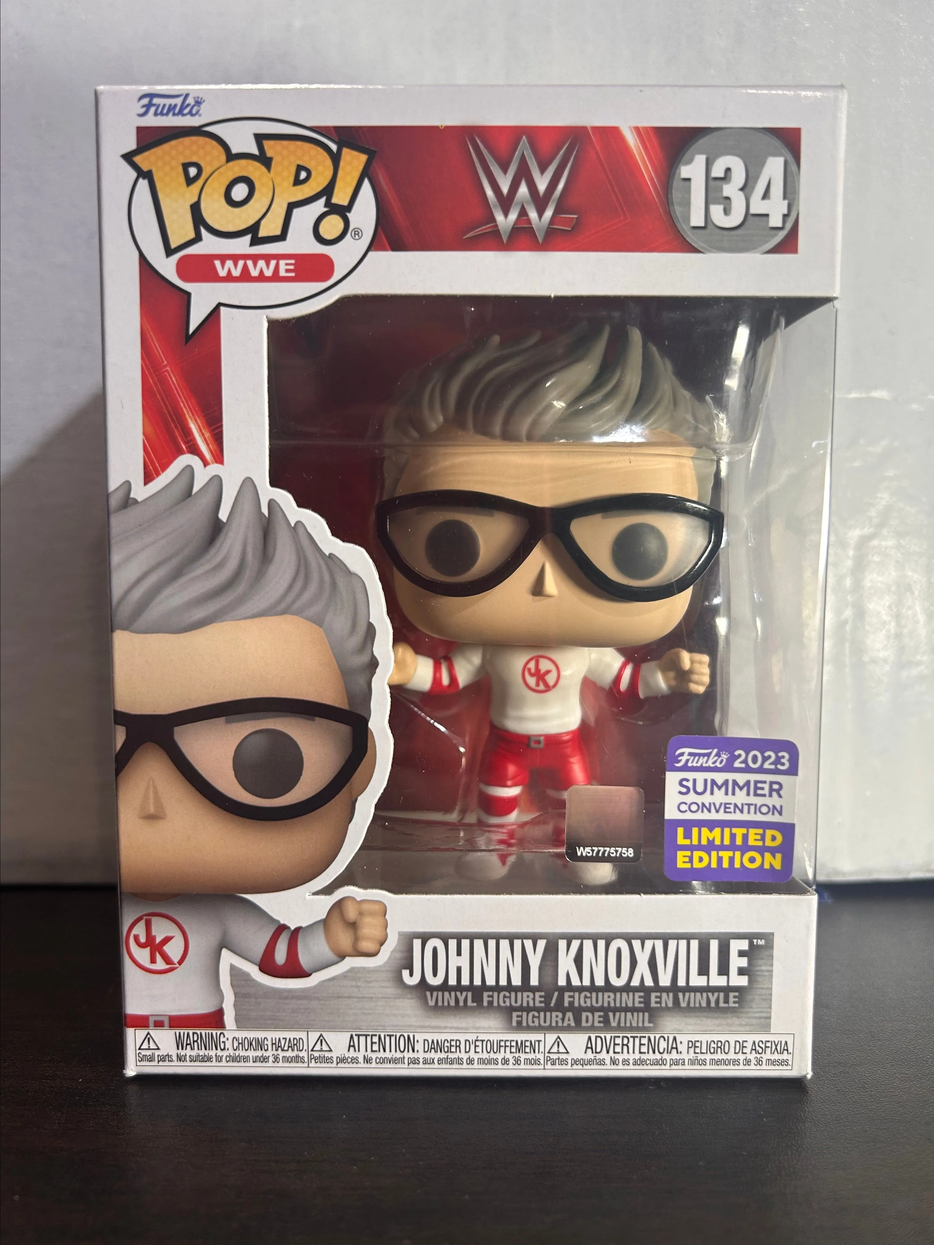 Product image for Johnny Knoxville 2023 Summer Convention LE Excl WWE Funko Pop 134 w Protector