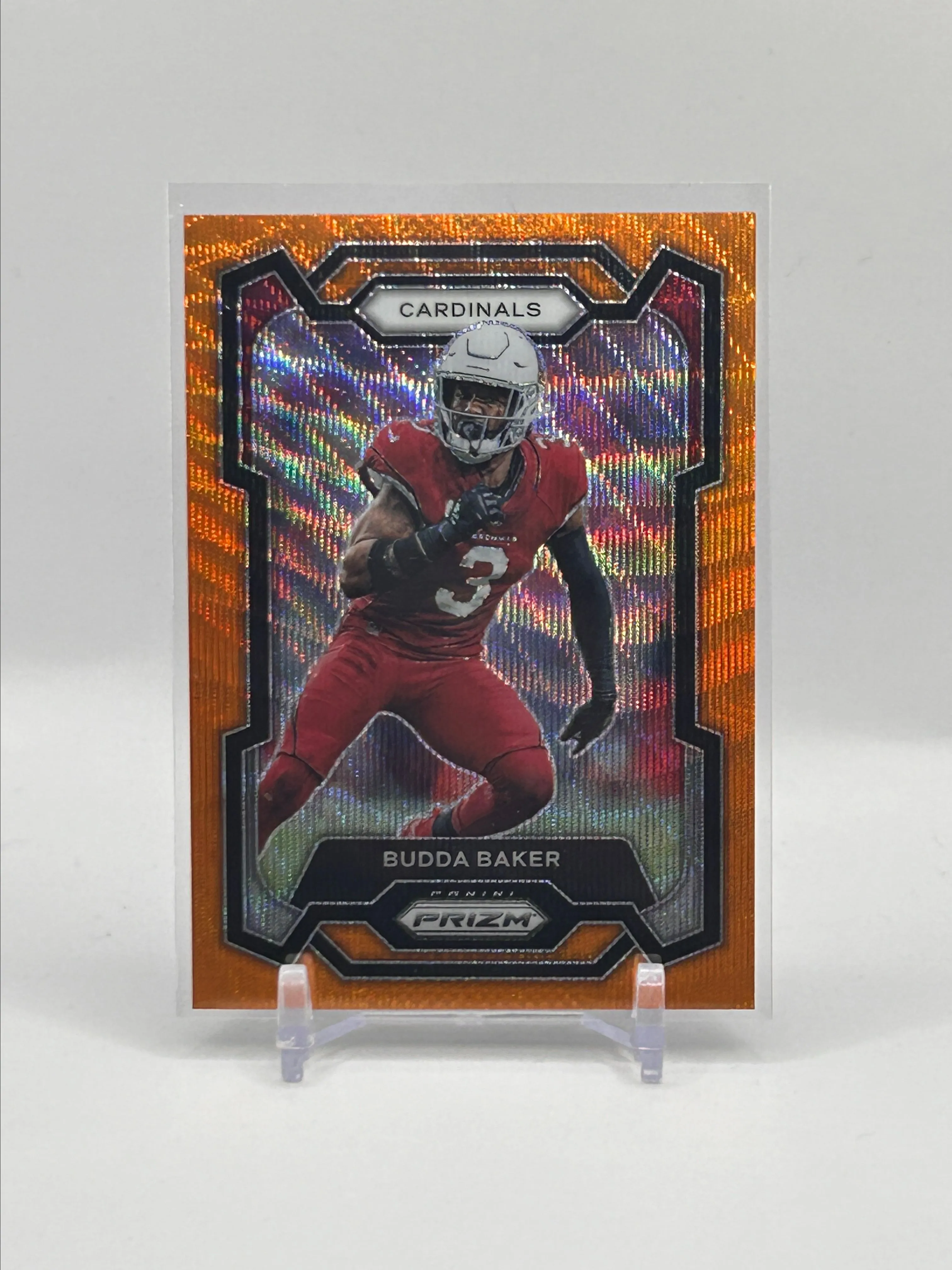 Product image for 2023 Prizm Football • Budda Baker Orange Wave /60