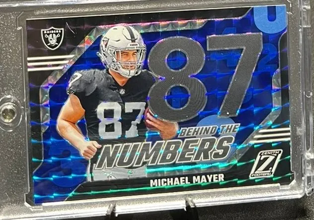 Product image for Michael Mayer 2023 Panini Zenith Behind the Numbers SP BLUE PRIZM (No. 21)