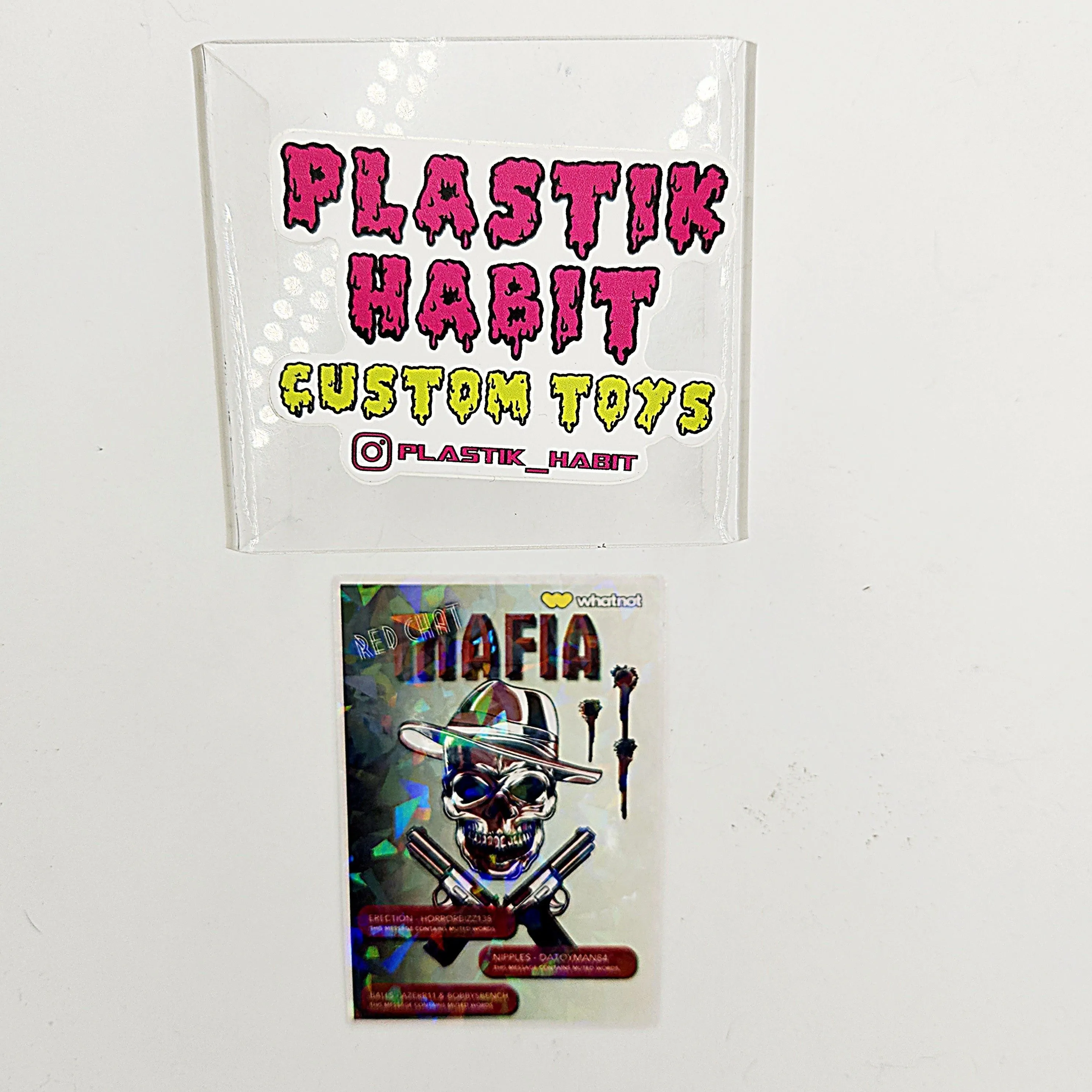 Product image for plastik habit #redchatmafia sticker support pack