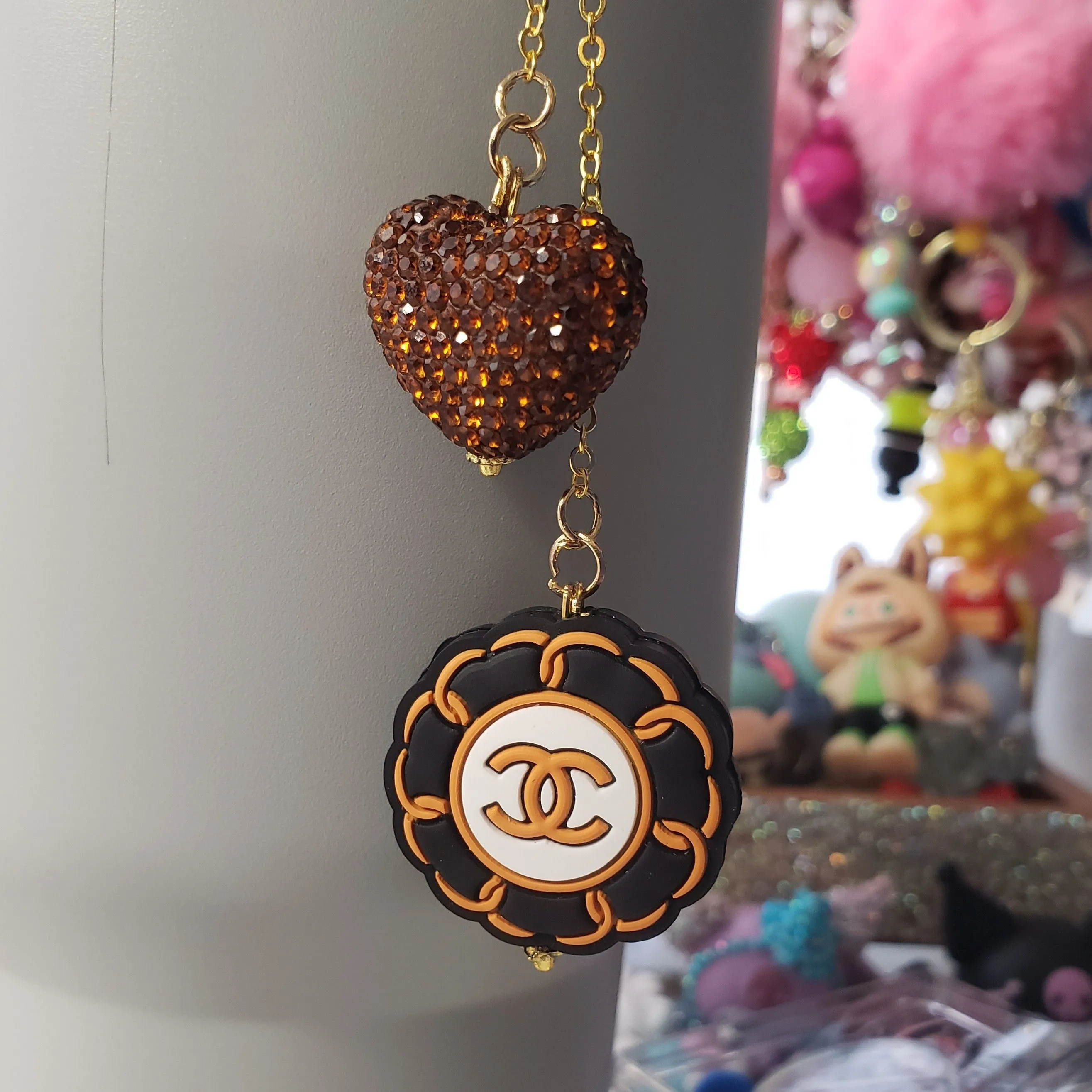Product image for CC inspired Handcrafted Stanley Accessory with Bling Heart