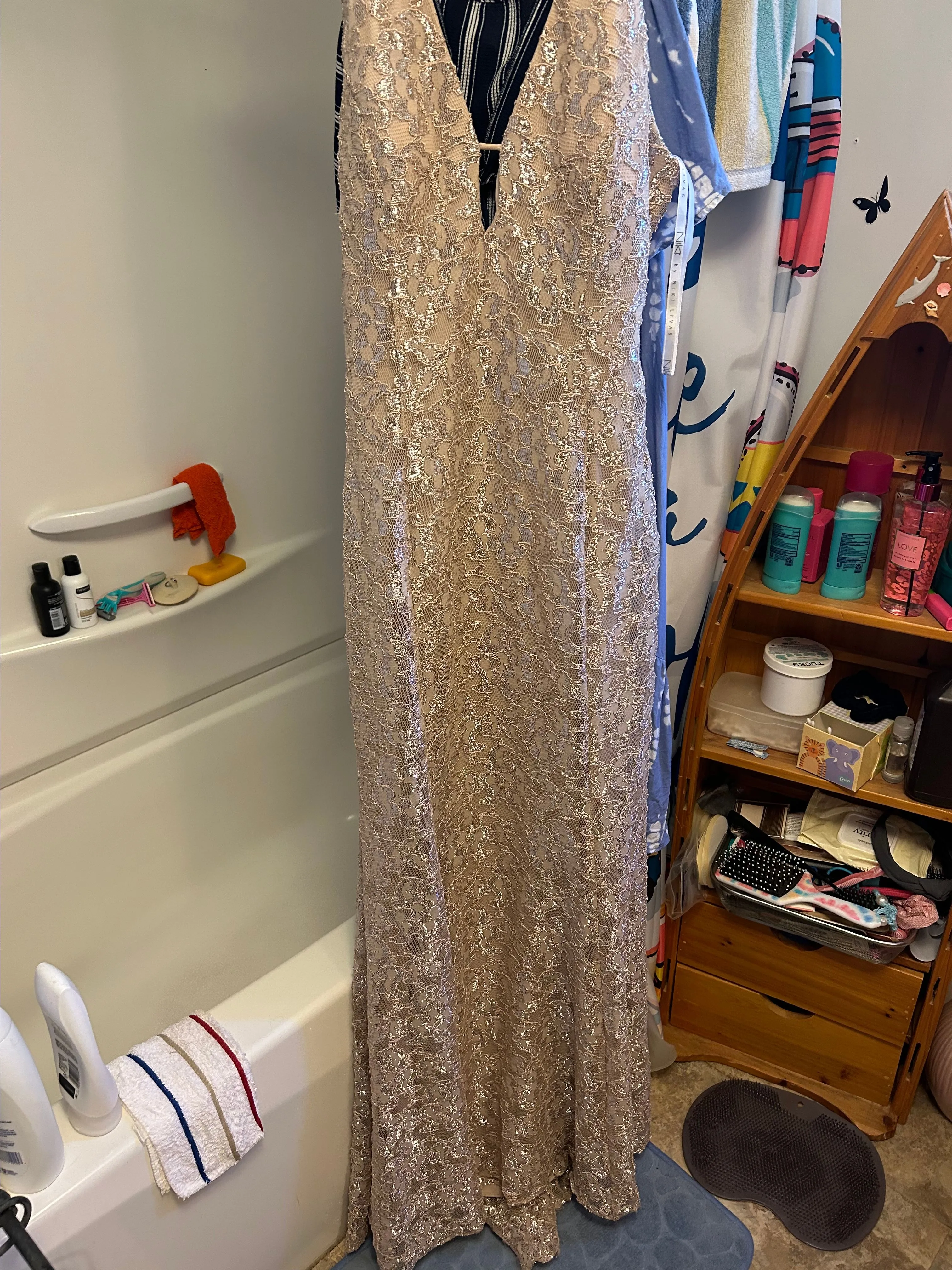 Product image for Golden lace gown