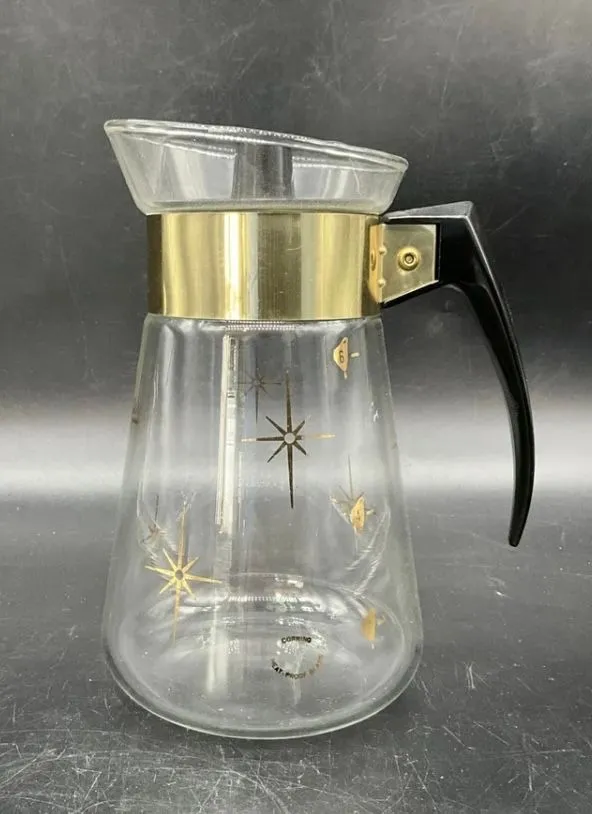 Product image for Corningware atomic starburst 6 cup glass coffee carafe no lid MSRP $20