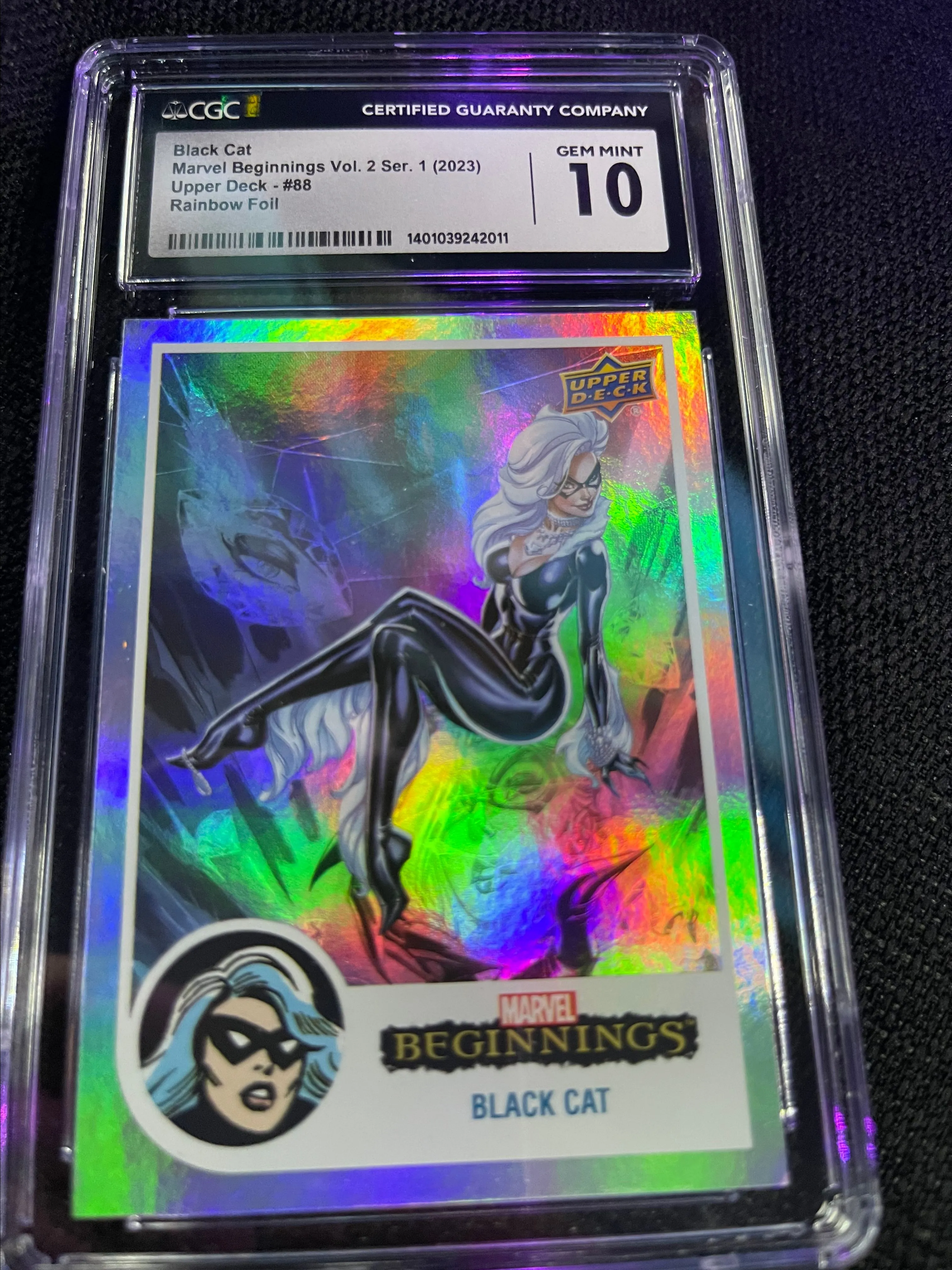 Product image for Black cat Rainbow foil Gem 10 Pop 1
