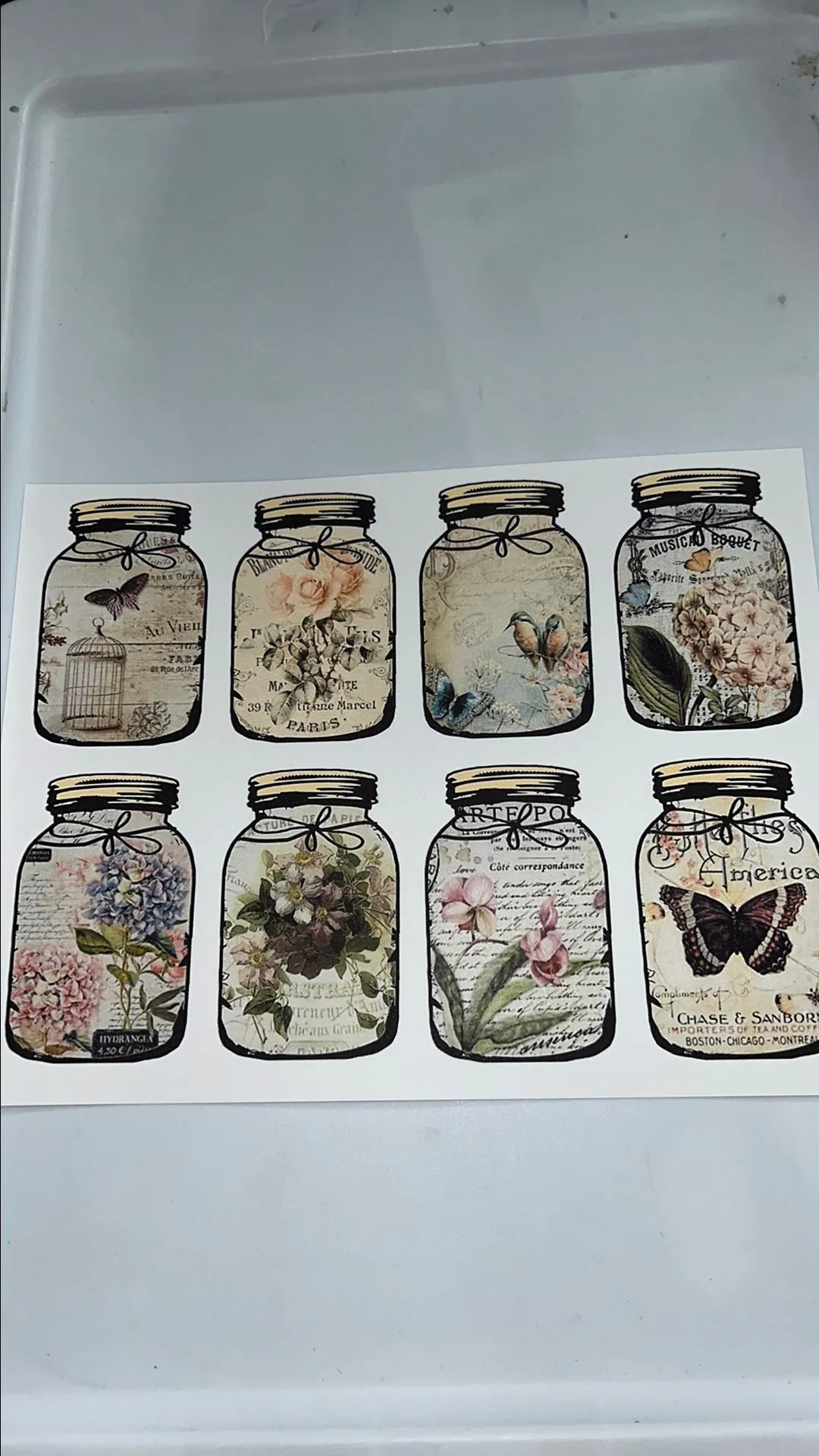 Product image for Flower Mason Jar Printable #14