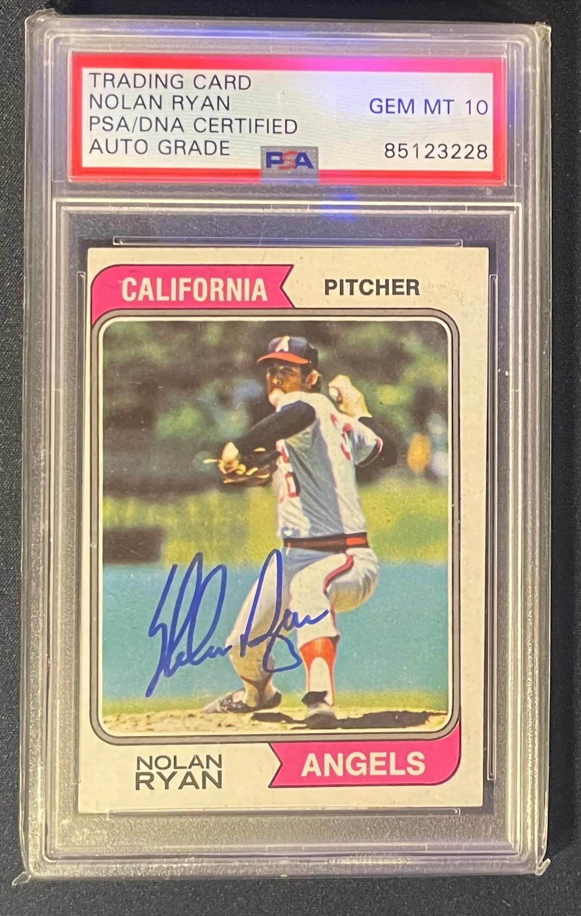 Product image for PSA 10 Nolan Ryan Auto 1974 #20 DNA/PSA Certified
