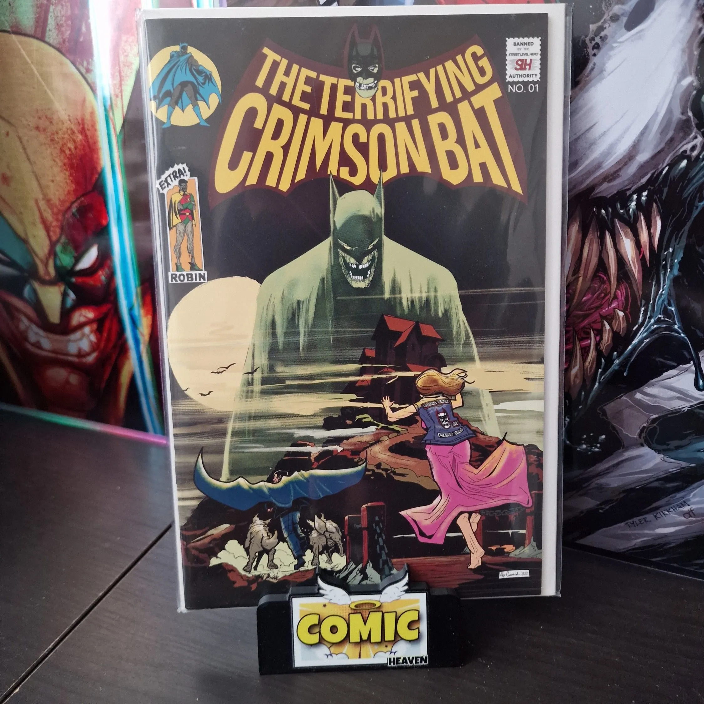 Product image for 01. The Terrifying Crimson Bat #1 Alex Cormack Street Level Hero Edition 🔥