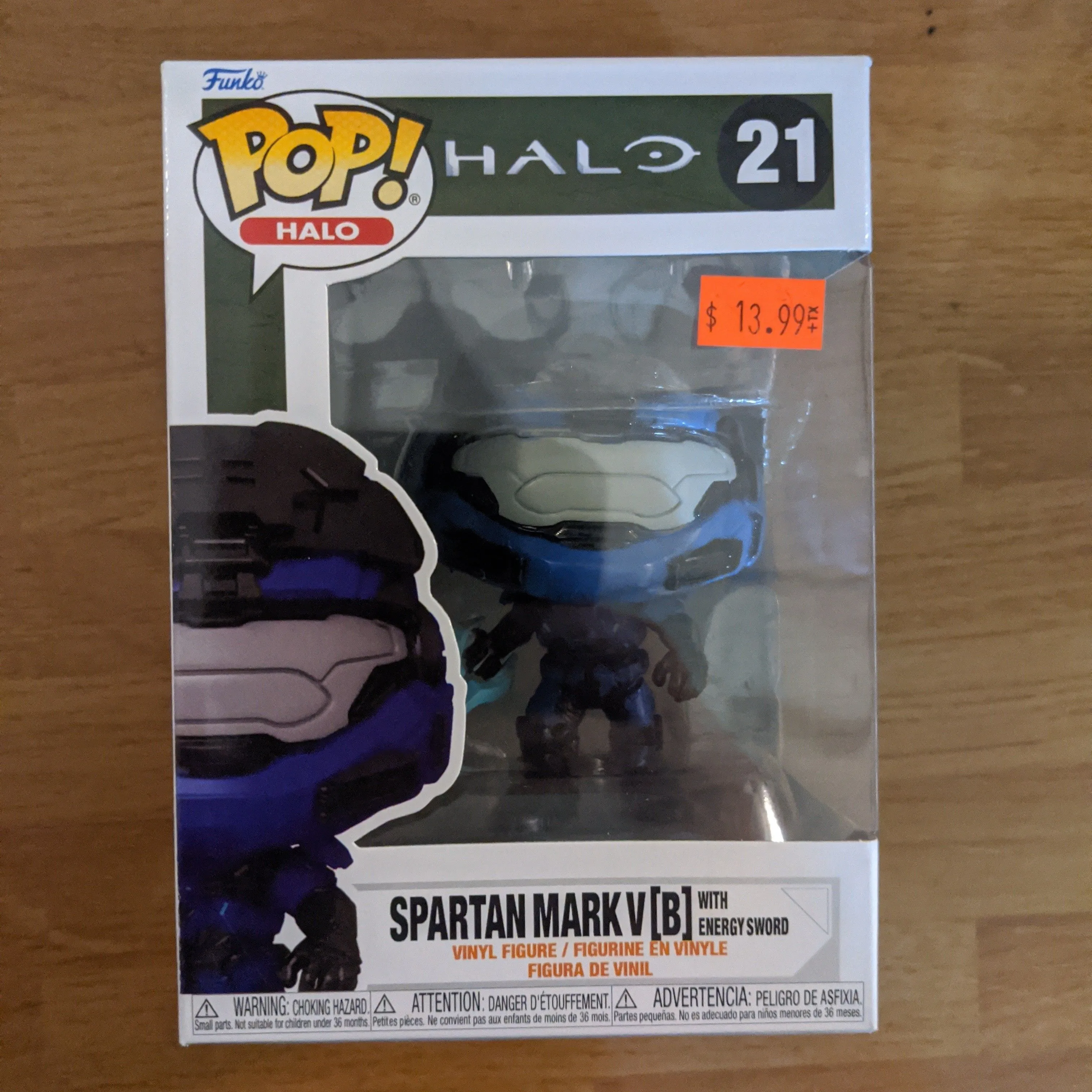 Product image for Halo Funko PoP! Spartan Mark V(B) with energy sword #21 (2021)