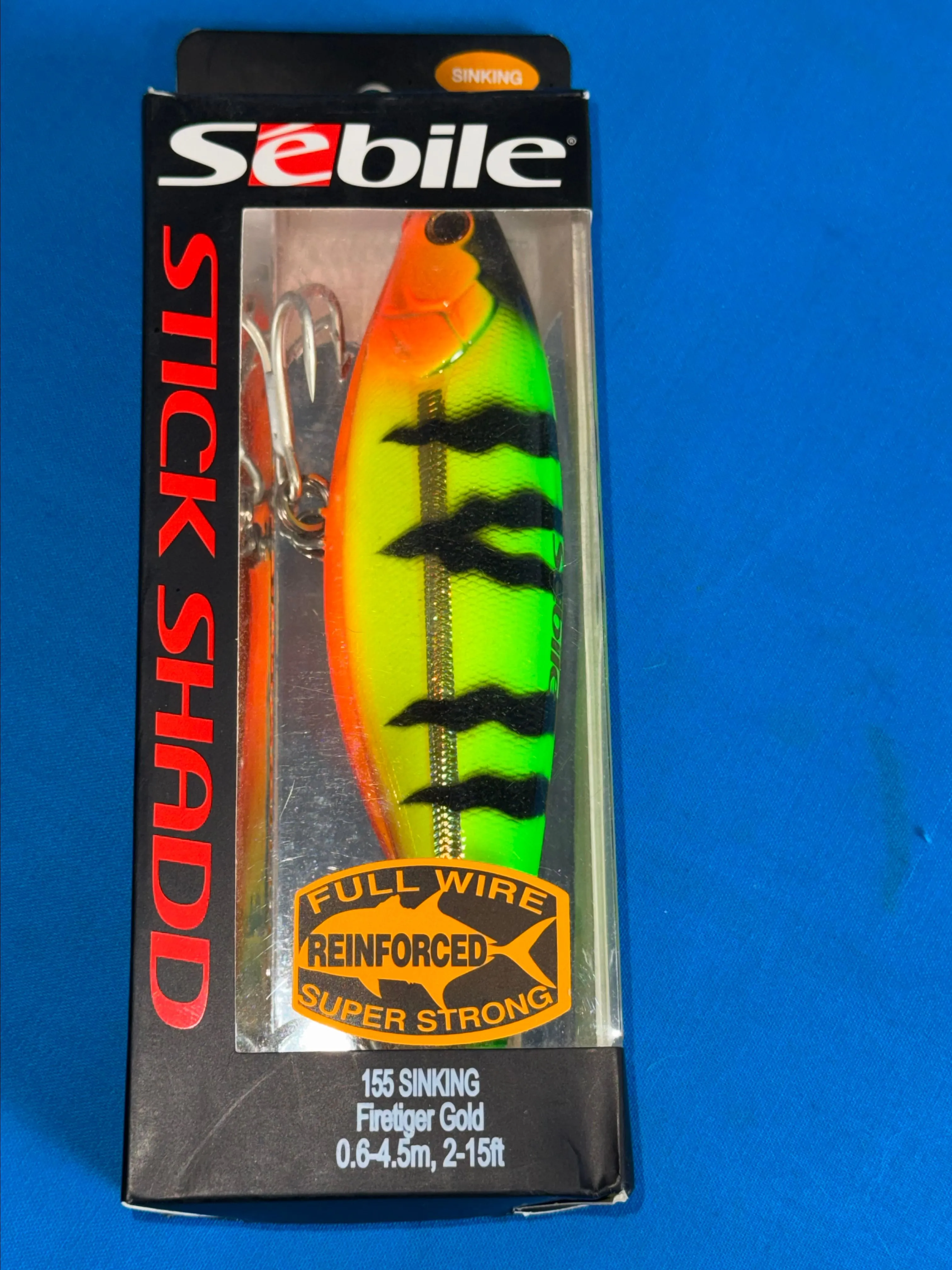 Product image for Sebile Stick Shadd 155 Sinking Firetiger Gold Depth 2-15ft. 6 1/8" 3 1/2oz.