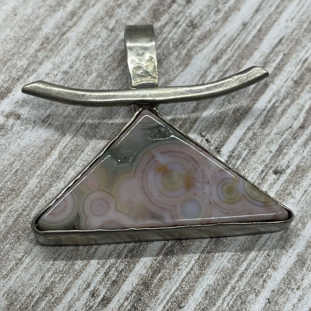 Product image for Vintage Navajo Crazy Lace Agate Sterling Silver Charm Signed 9.3 Grams