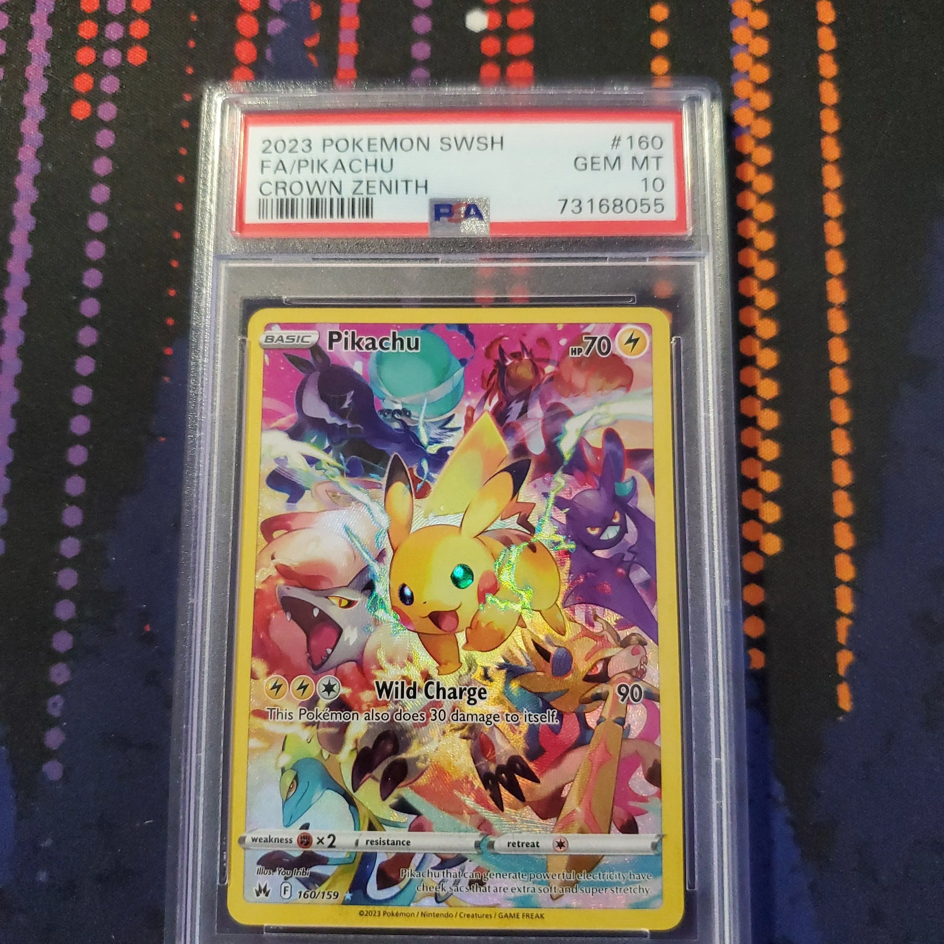 Product image for 2023 Pokemon Sword And Shield Crown Zenith Fa/Pikachu Crown Zenith PSA GEM MT 10