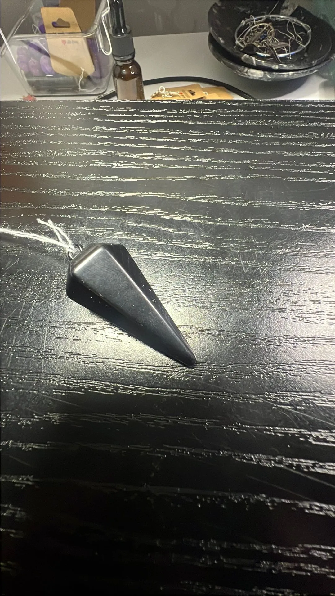 Product image for Black  Chalcedony pendulum/pendant