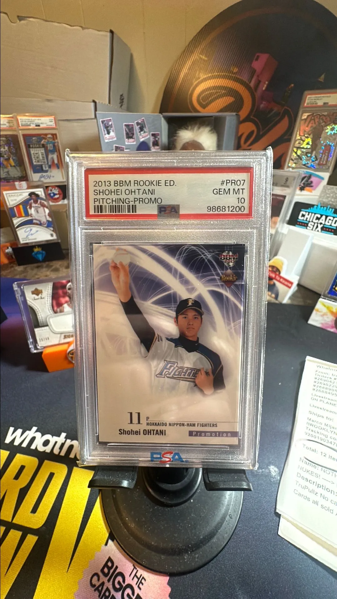 Product image for 2013 Bbm Rookie Edition Shohei Ohtani PR07 Pitching-Promo PSA GEM MT 10