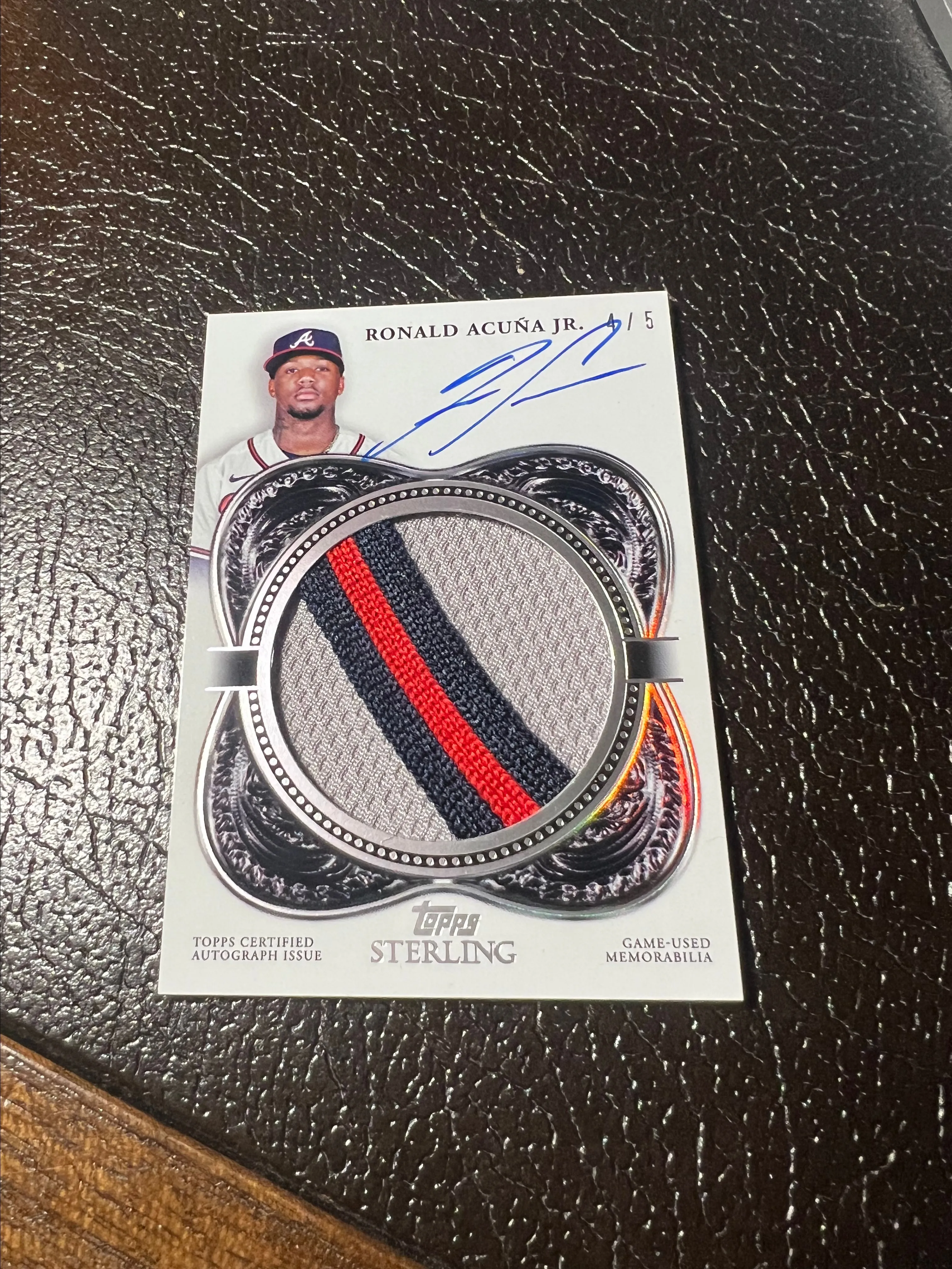 Product image for Ronald Acuna Jr /5 topps sterling jumbo splendor