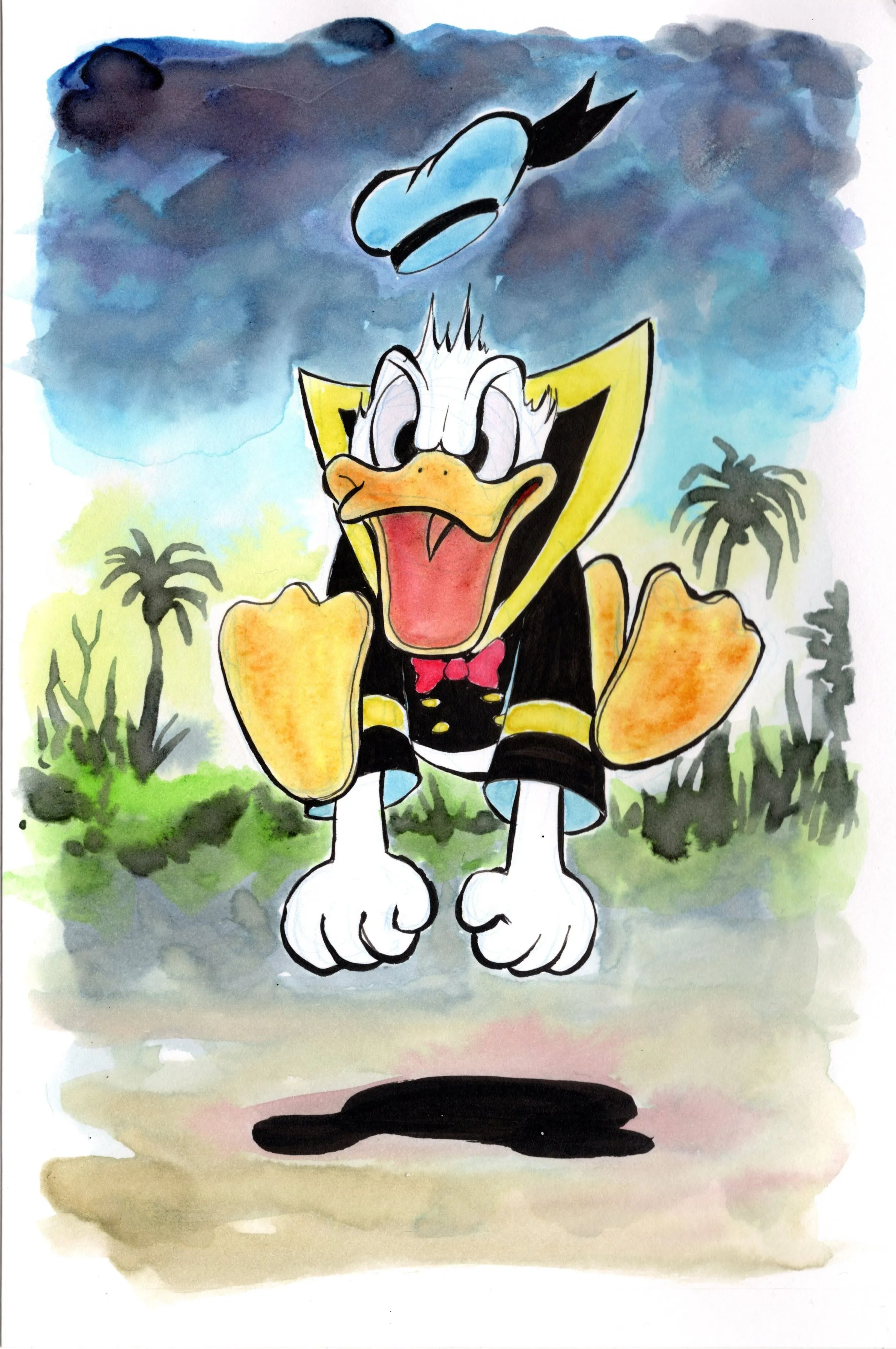 Product image for Original Art Disney Donald Duck Art 6 x 9"