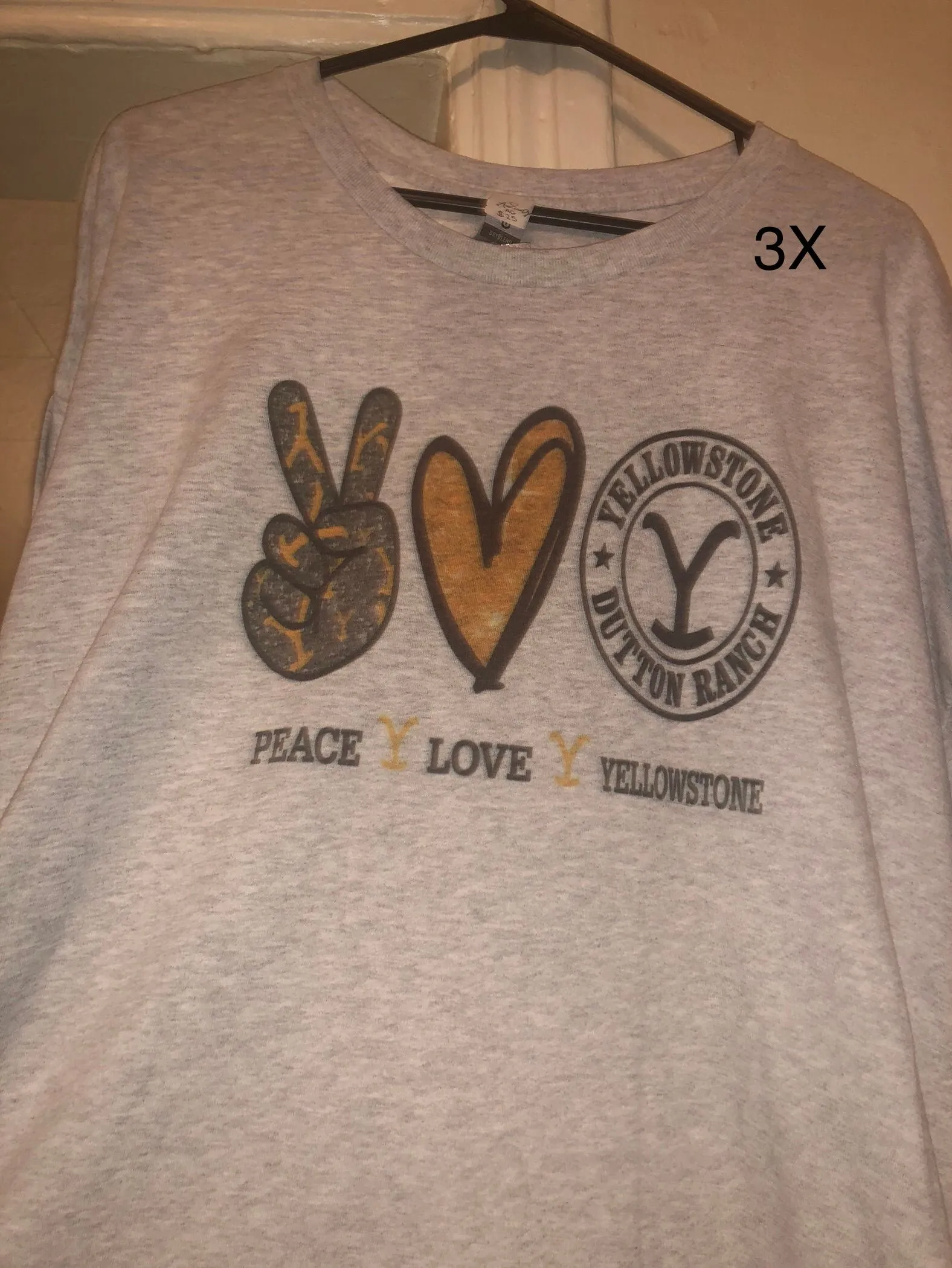 Product image for 3X Yellowstone t-shirt