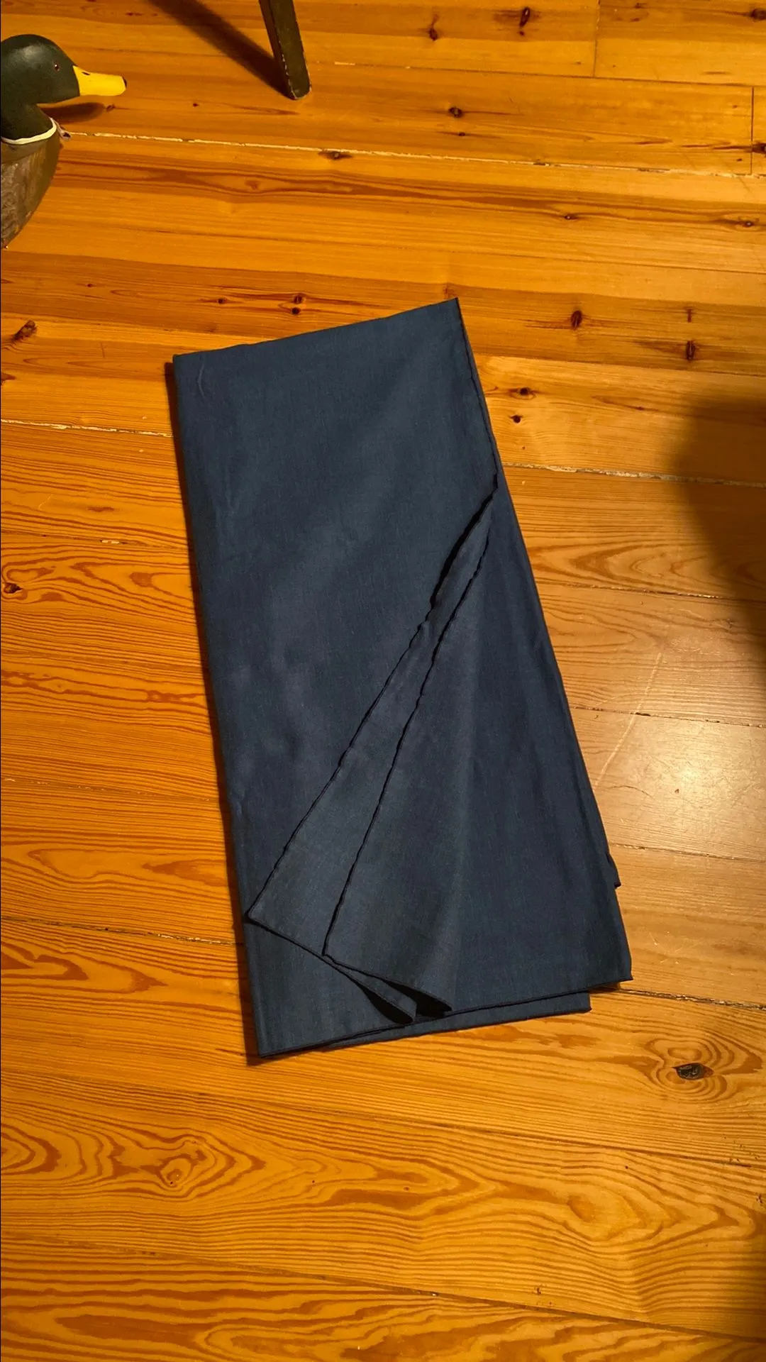 Product image for TC11. Solid Dark Blue Linen Rectangular Tablecloth