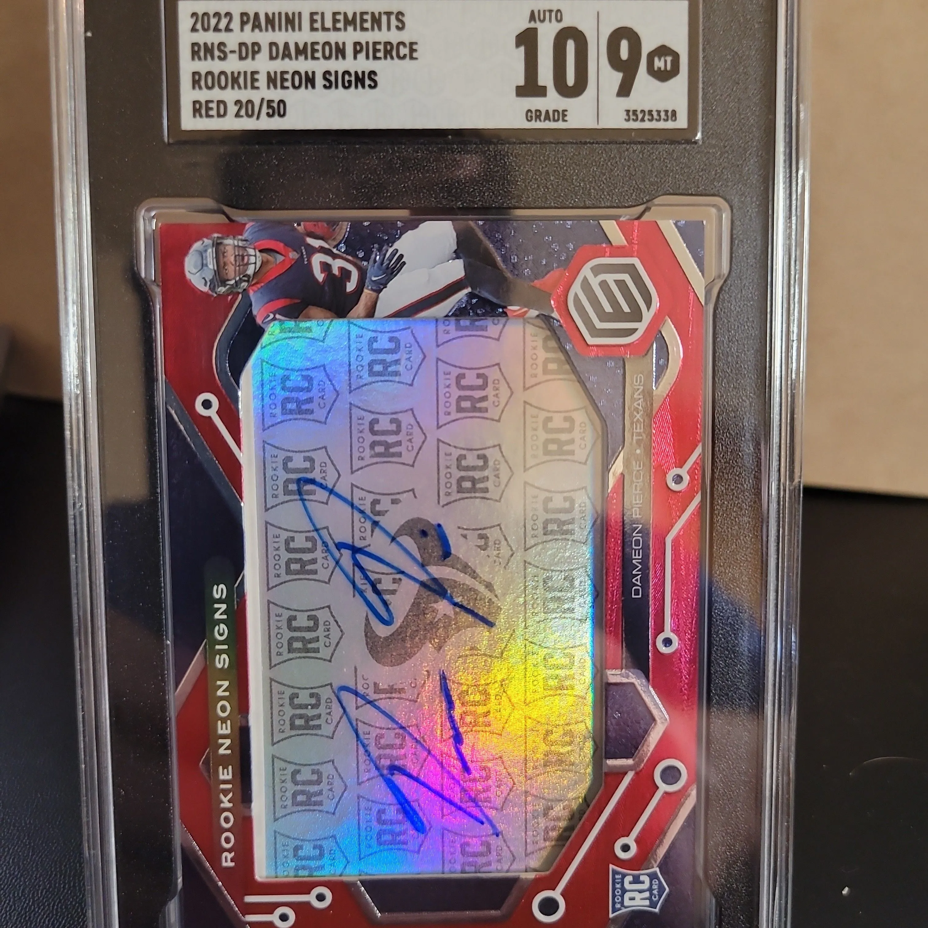 Product image for Dameon Pierce Panini Elements Rookie Neon Signs /50