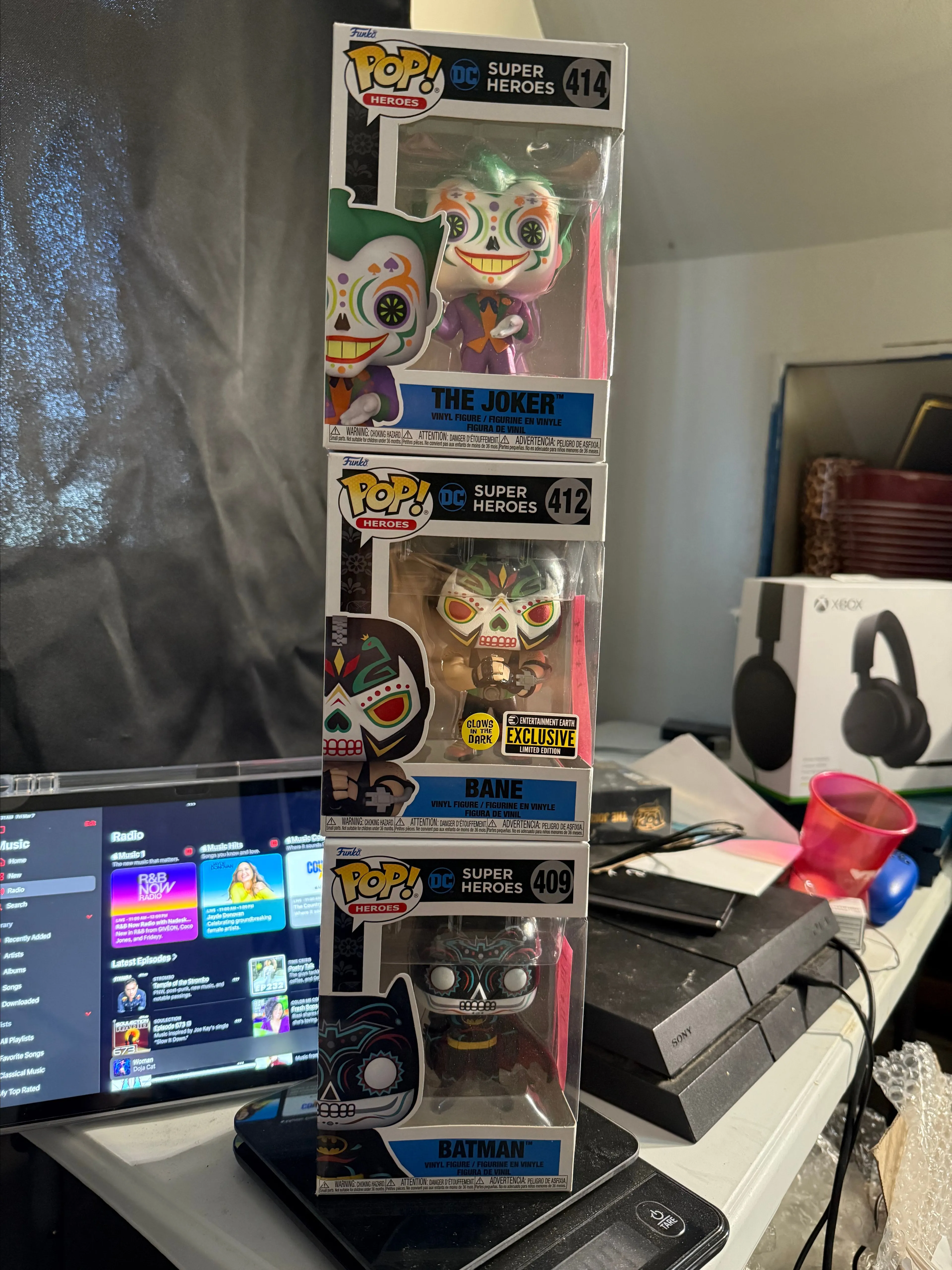 Product image for Set of 3 day of the dead DC pops