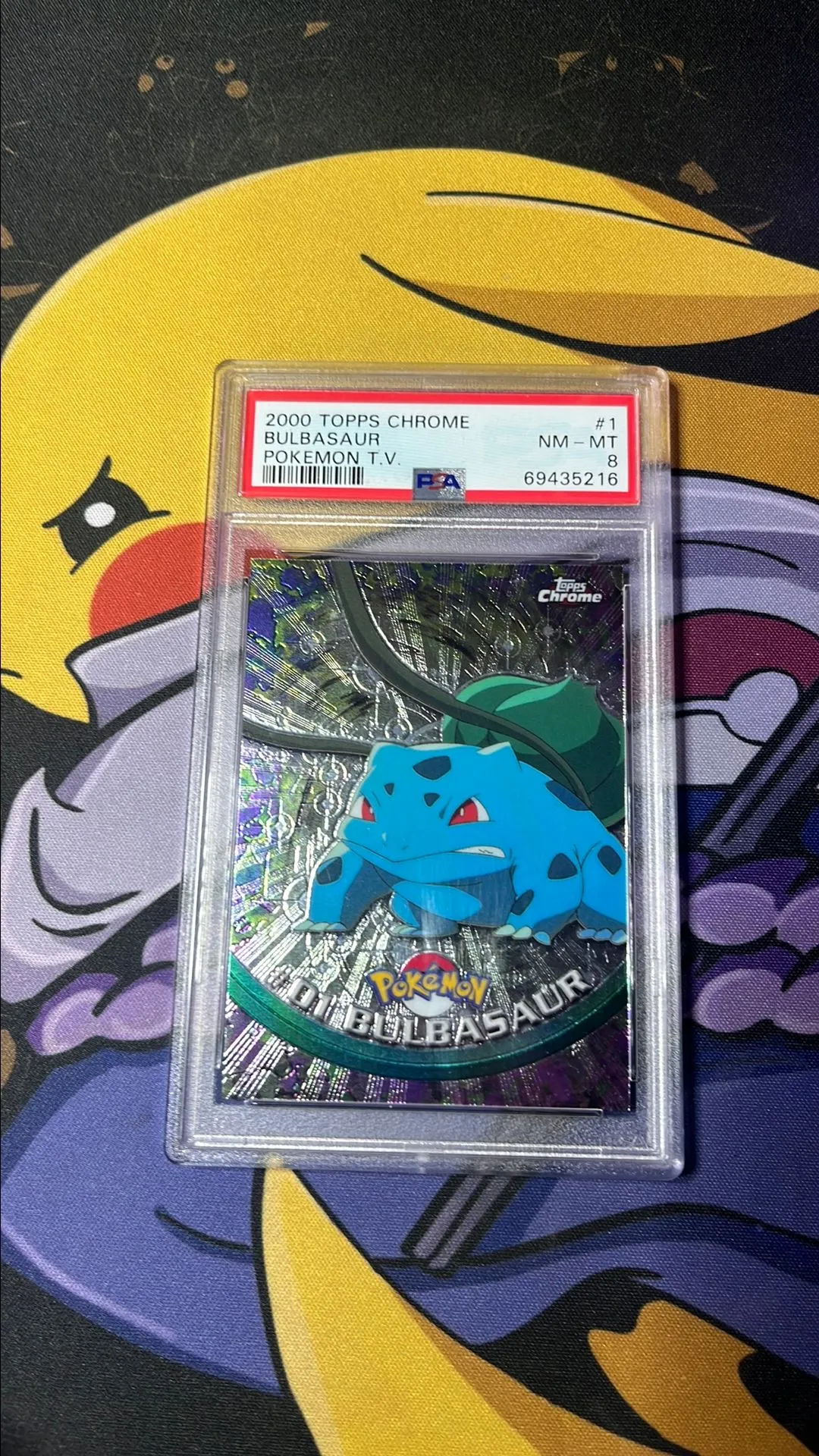 Product image for TOPPS (2000) Chrome Bulbasaur / PSA 8