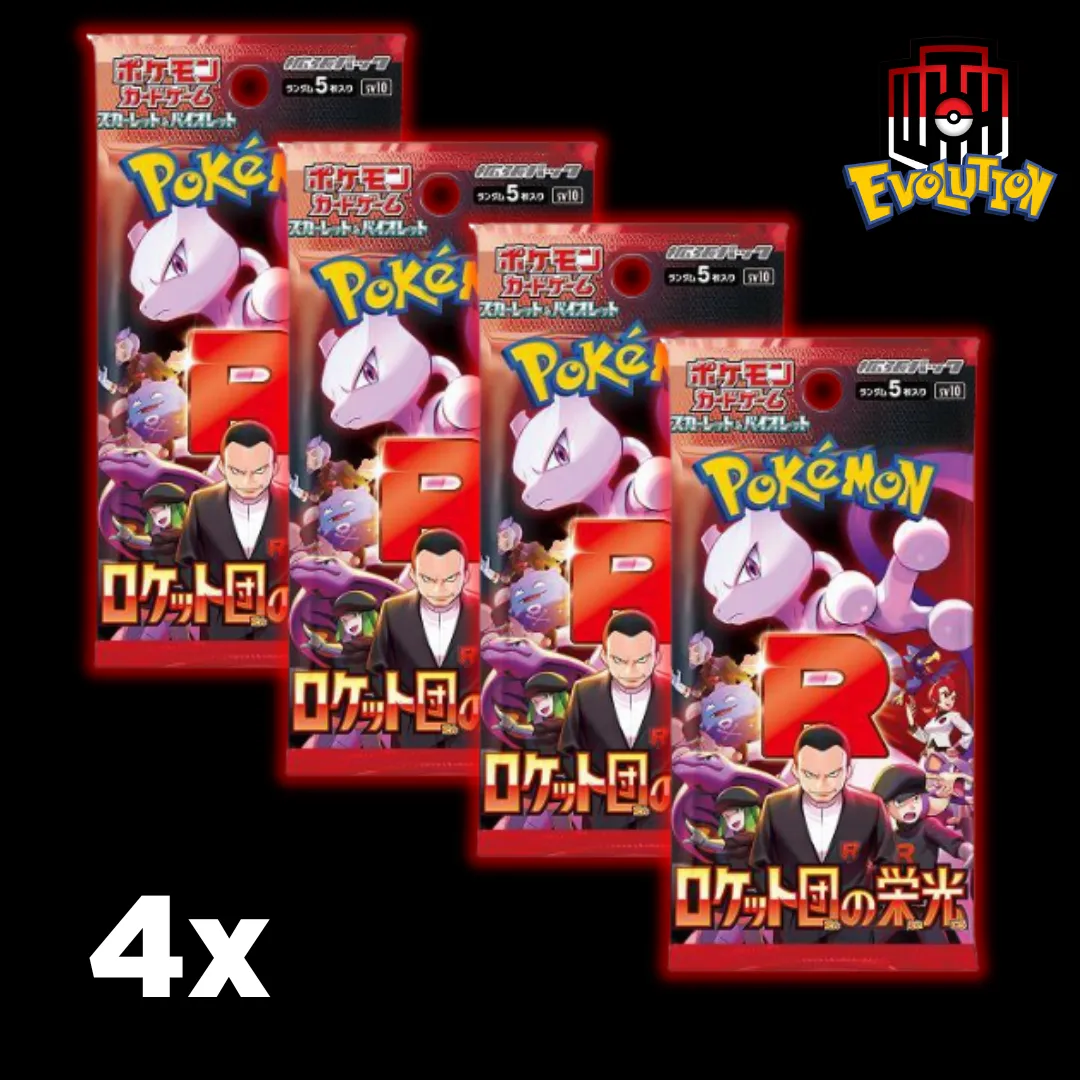 4x The Glory of Team Rocket Booster Pack  Whatnot: Shop, Sell, Connect