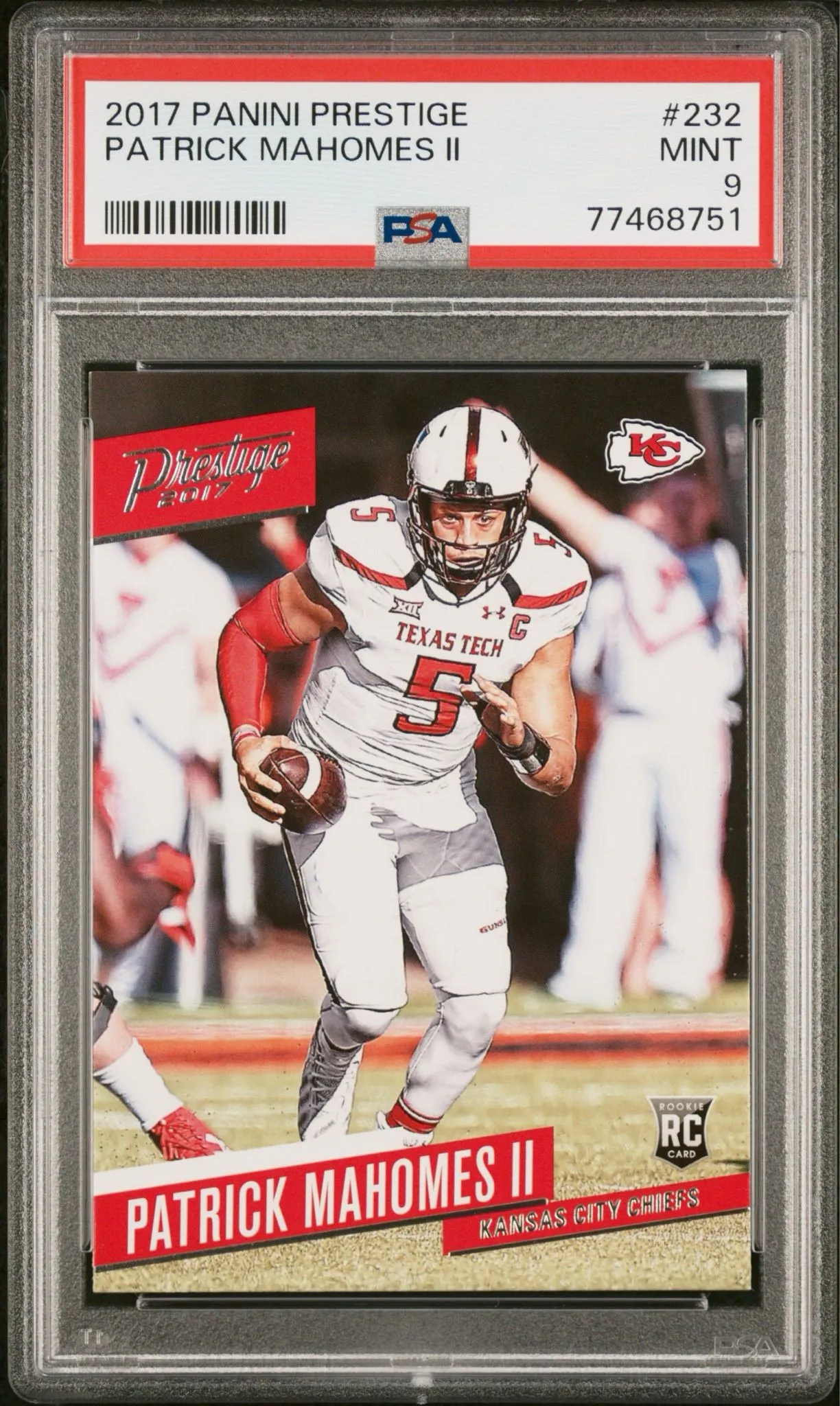 2017 Panini Prestige PATRICK MAHOMES II Rookie Card 232 Kansas City Chiefs  PSA 9  Whatnot: Shop, Sell, Connect