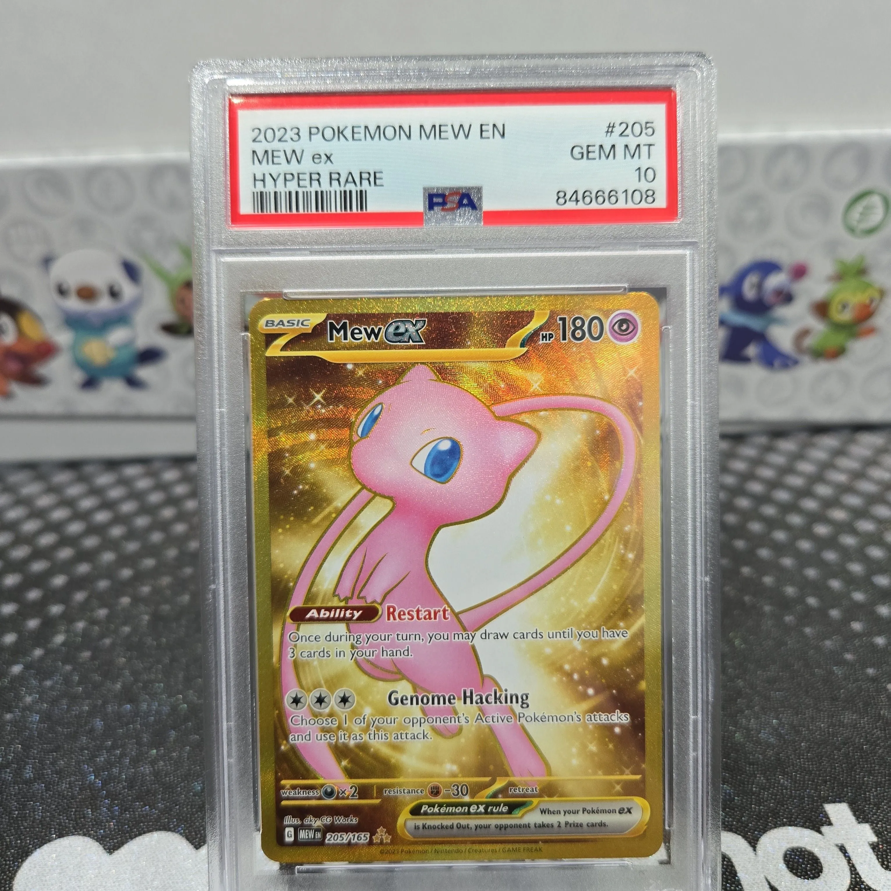 mew gold pokemon card Pokémon 025/025 – Grail Collectibles AZ Colorless Genome Hacking Choose 1 of your opponents Active Pokémons attacks and use it as this attack. PSA 9 Mew ex Gold