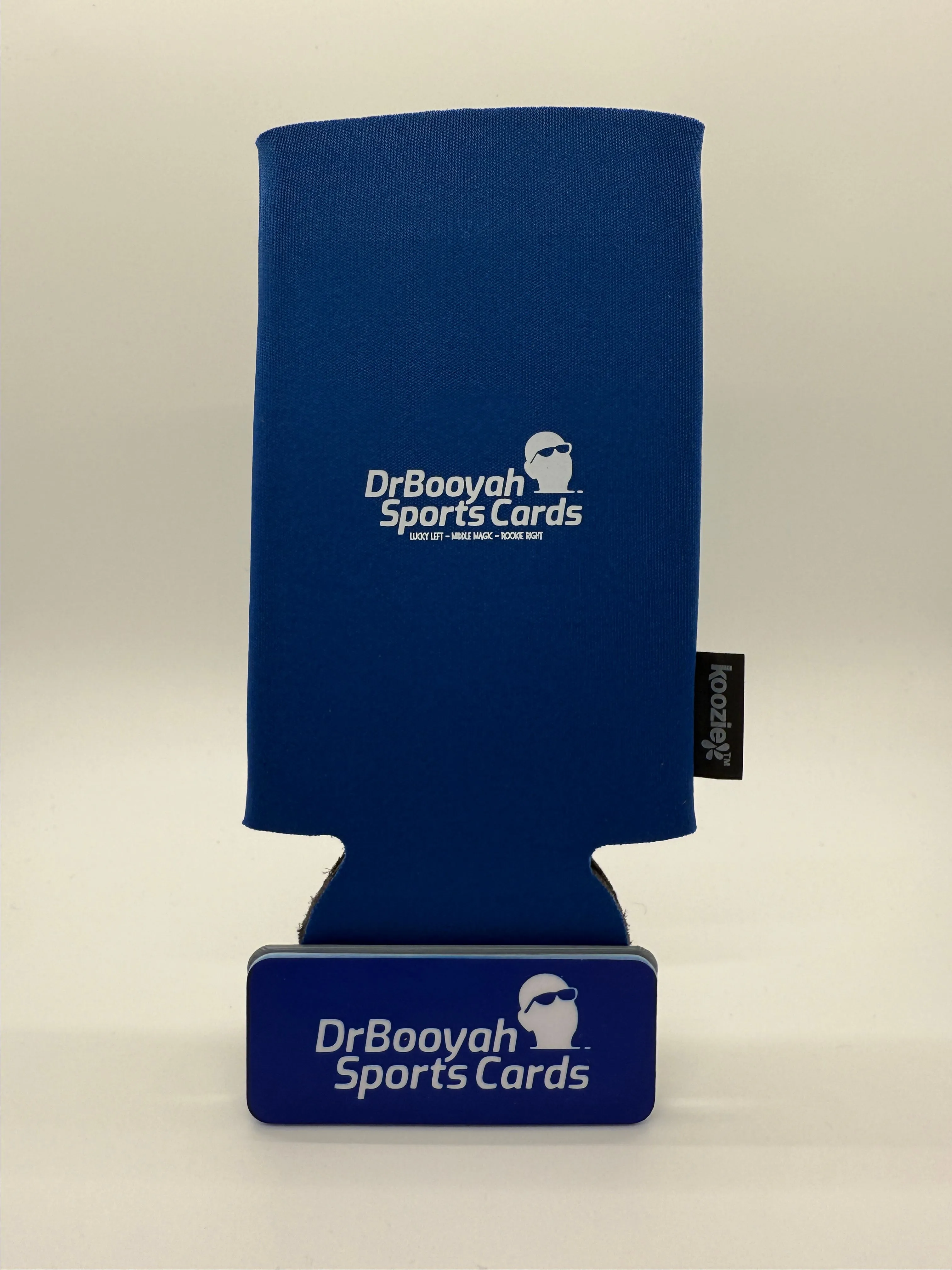 Product image for Merch - Supplies - New Style - 1 Slim Can Koozie - DrBooyah Merchandise - Blue