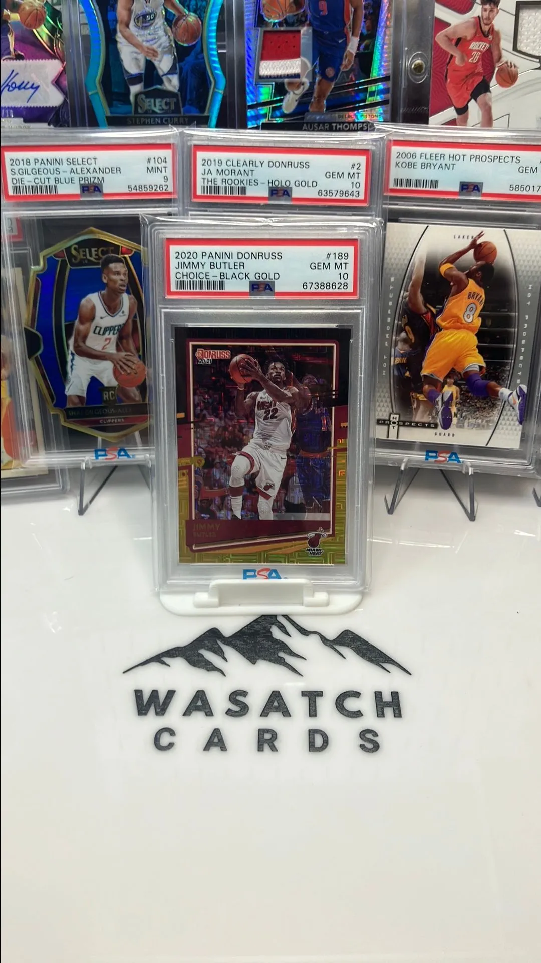 Product image for 2020 Donruss Jimmy Butler Black Gold choice /8 PSA 10