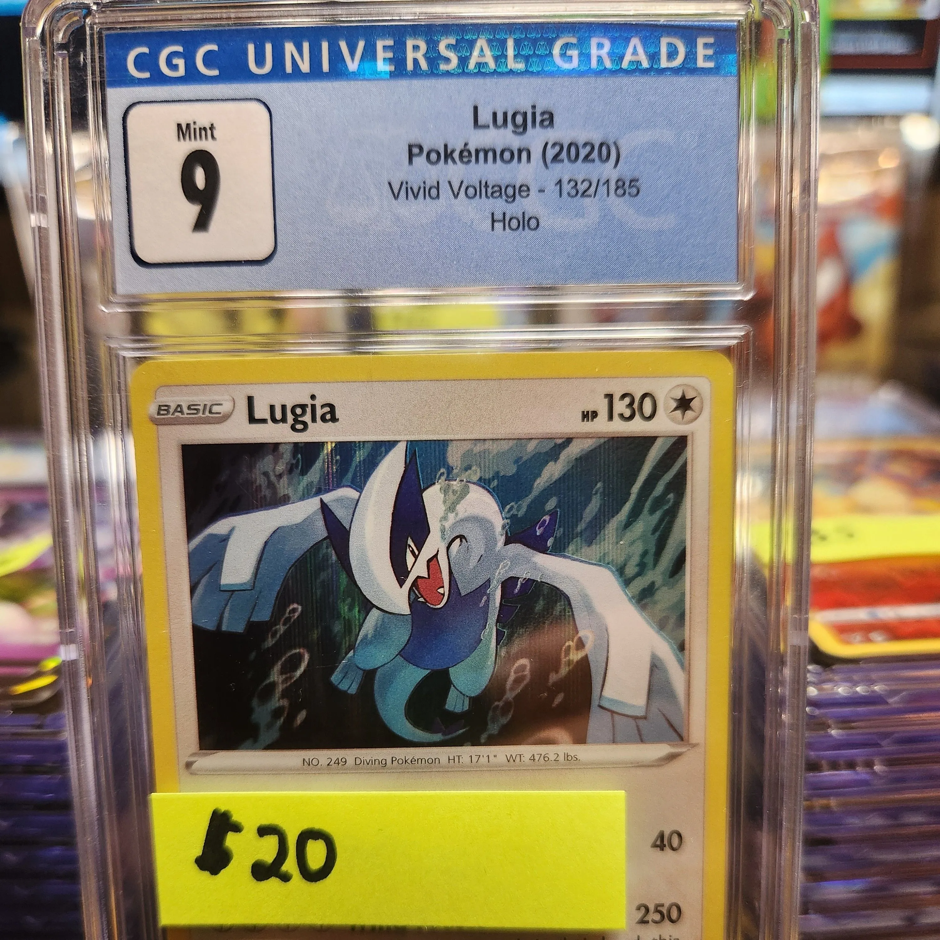 Product image for CGC mint 9 lugia holo vivid voltage