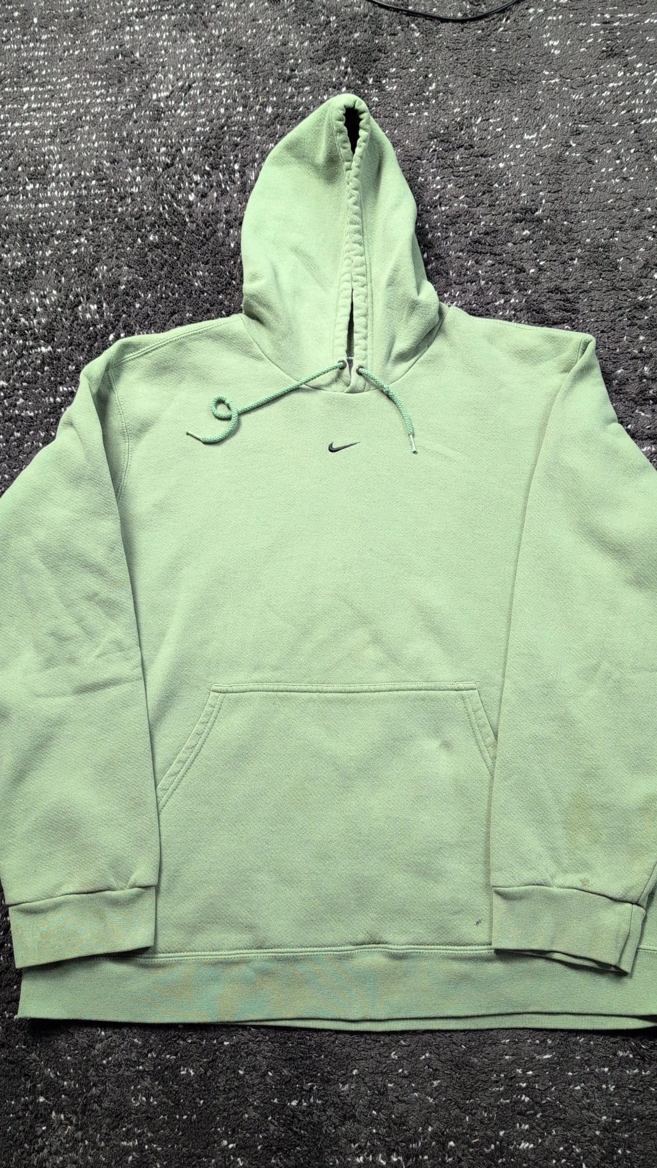 Product image for 2000s Nike Matcha Green Center Swoosh Hoodie Large 