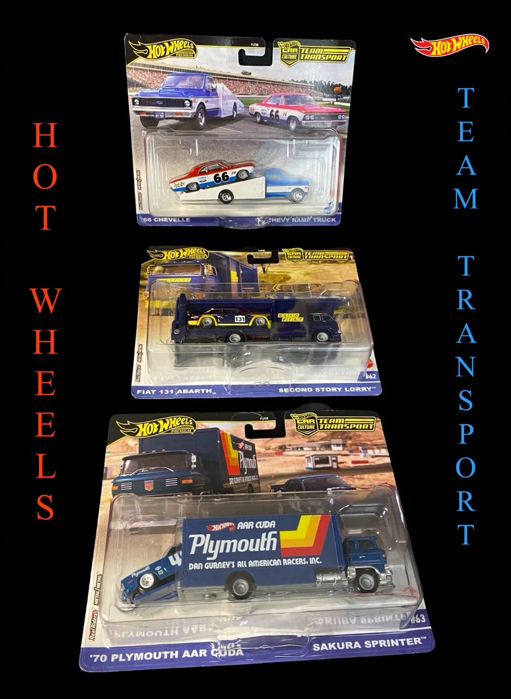 Product image for Hot Wheels Team Transport Bundle of Three (#62, 63, and 64)