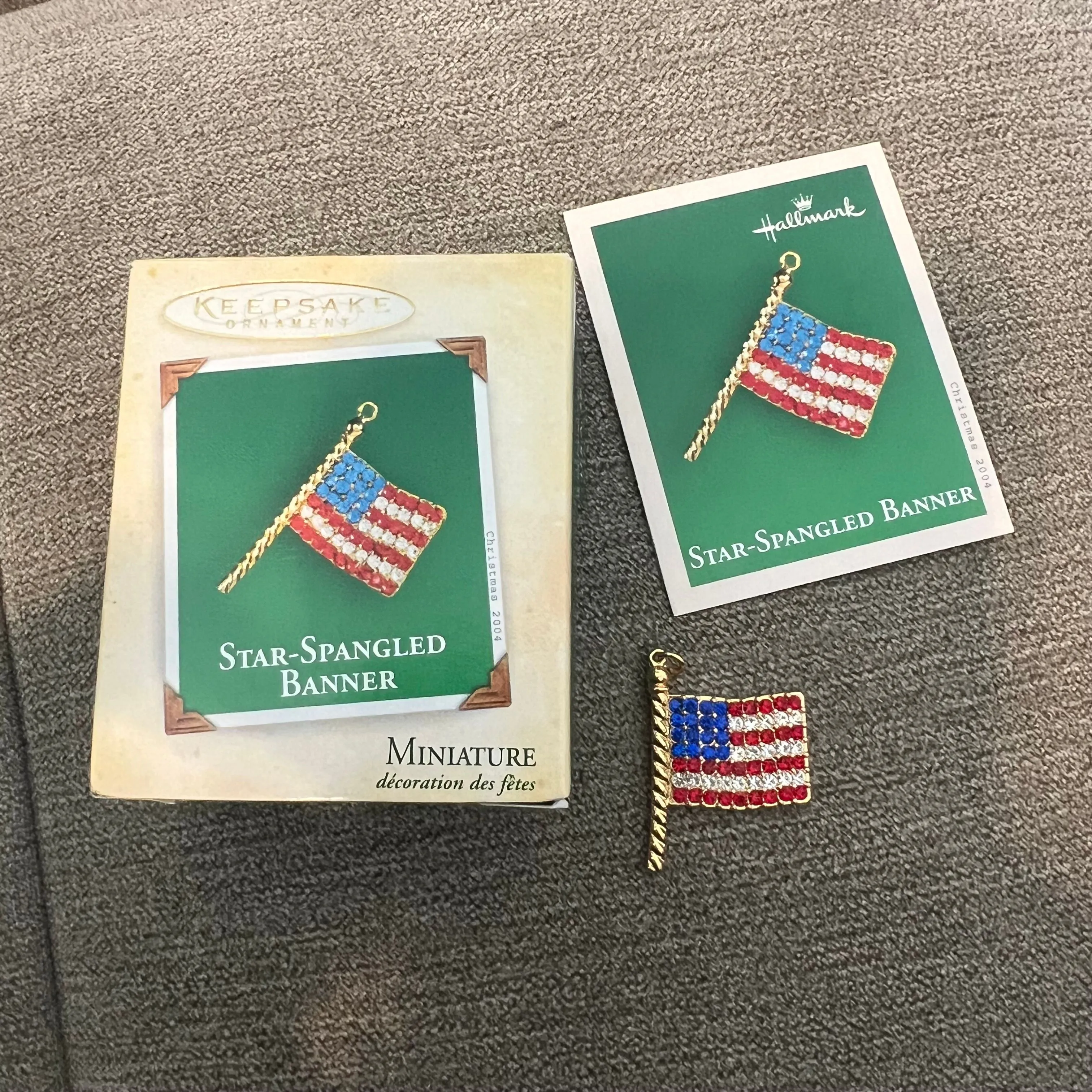 Product image for 'Star-Spangled Banner' MINIATURE Hallmark Keepsake Ornament.