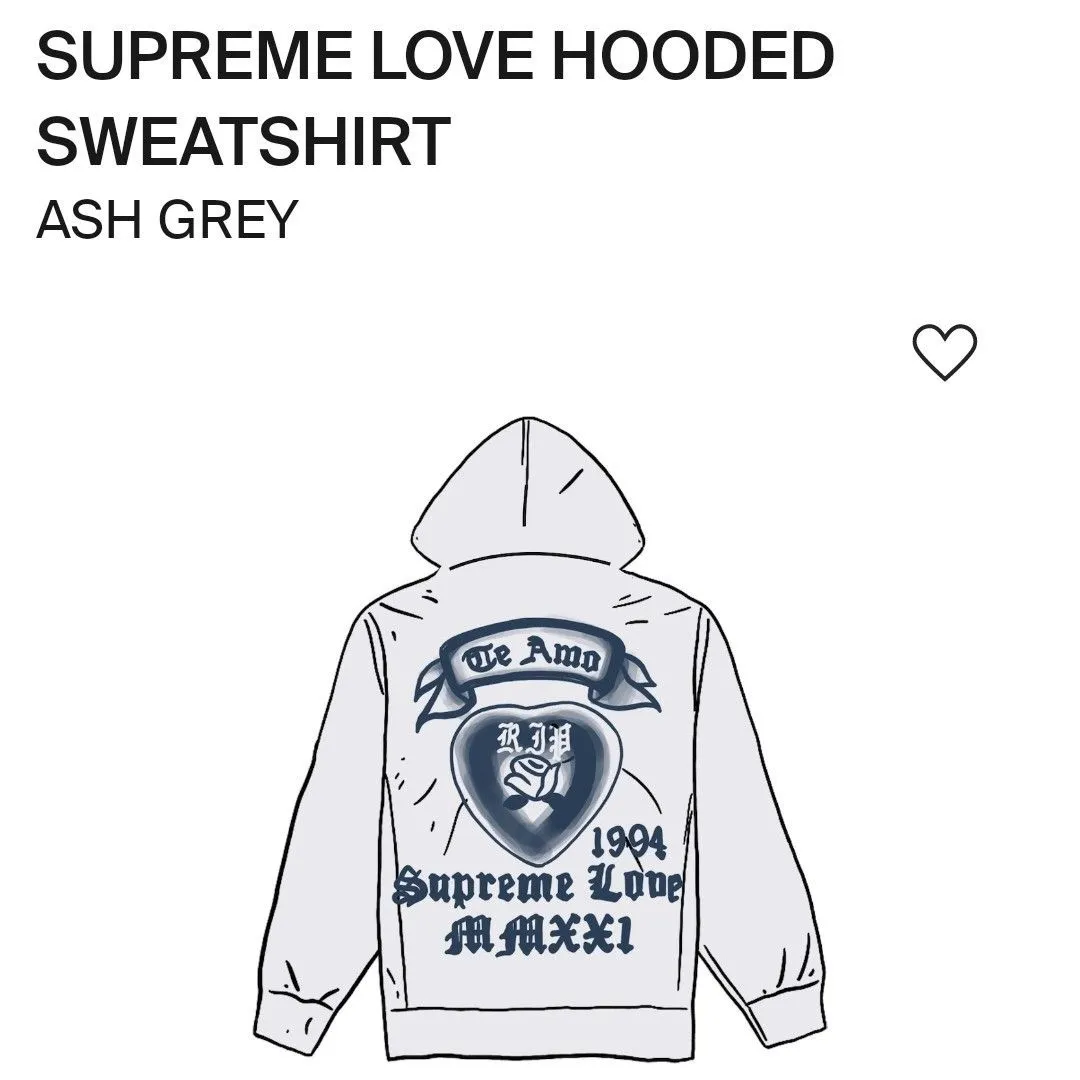 Product image for Supreme Love Hoodie
