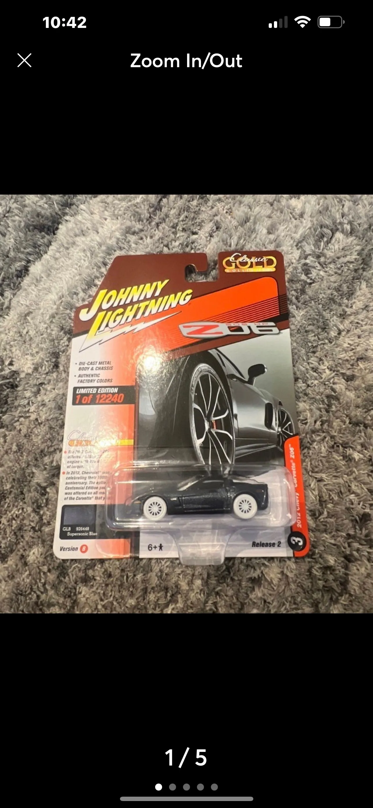 Product image for Johnny Lightning 2012 Chevy Corvette Z06 CHASE