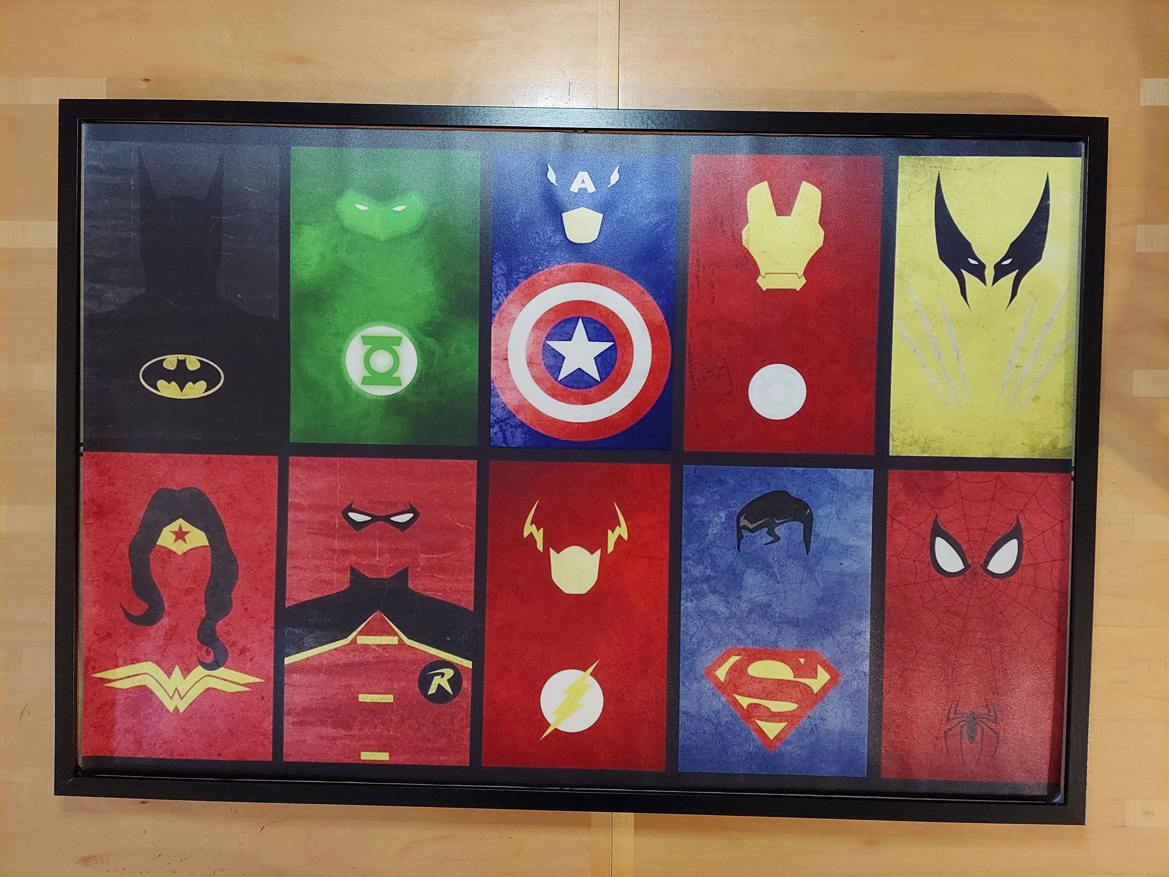 Product image for Heroes silk canvas Fabric Poster (36" x 24")