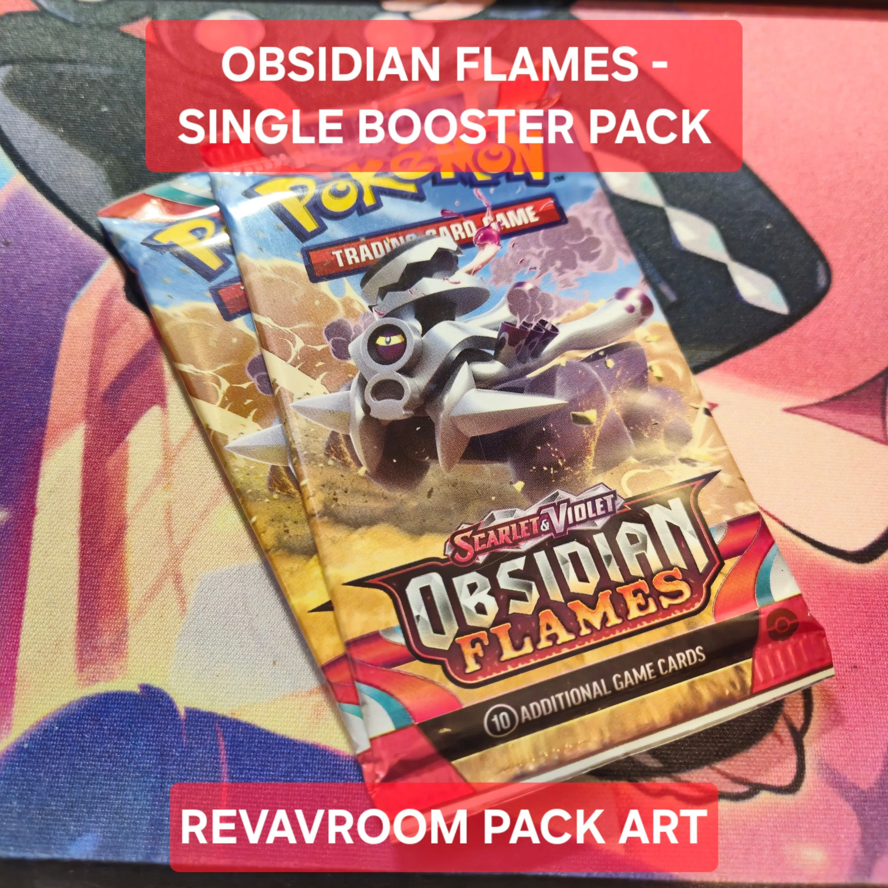 Product image for POKÉMON TCG - SCARLET & VIOLET - OBSIDIAN FLAMES - BOOSTER PACK (REVAVROOM) - ONE (1) PACK