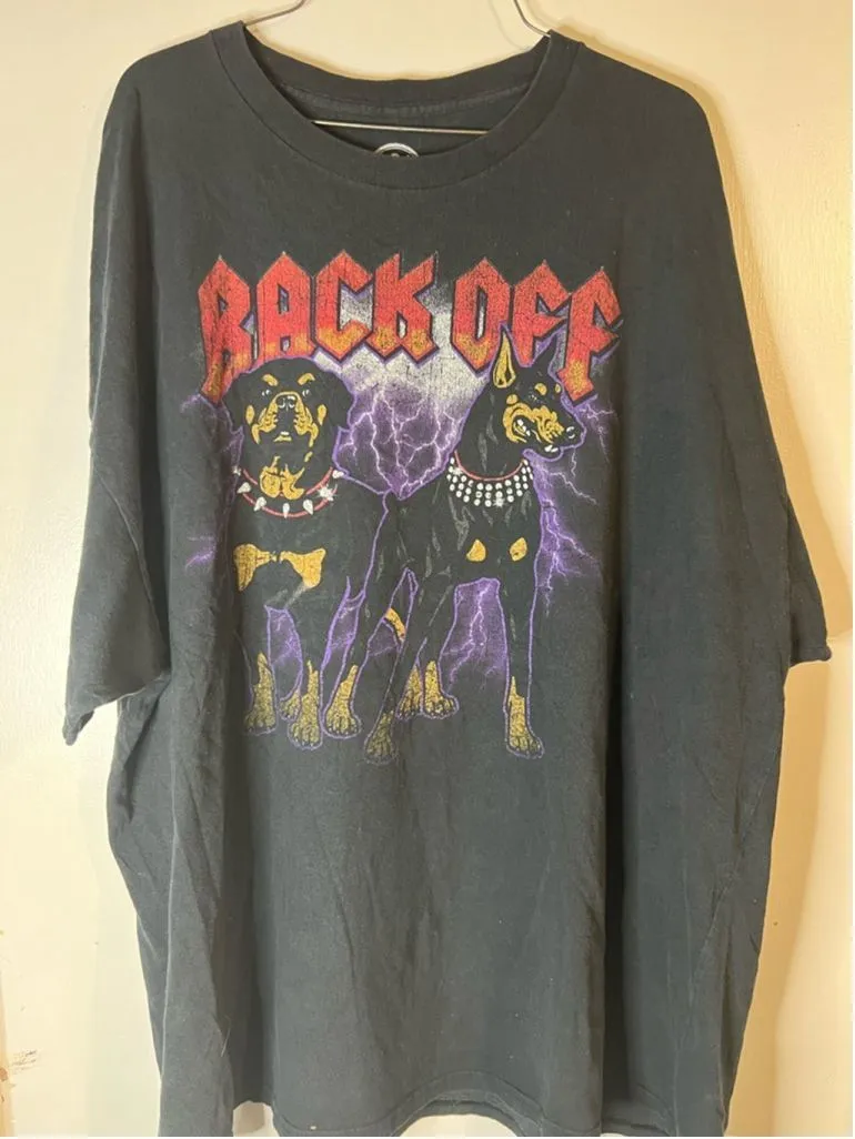 Product image for Men's D&M Graphic T-shirt 3XL Black Back Off