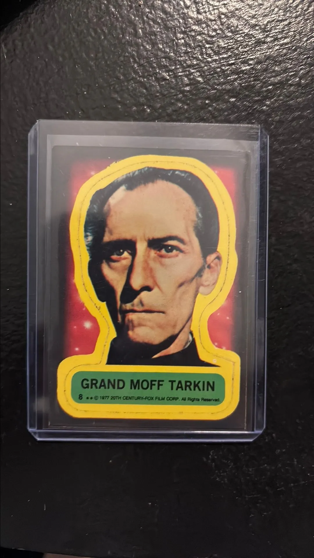 Product image for 1977 Grand Moff Tarkin Star Wars Sticker Card Topps Series 1